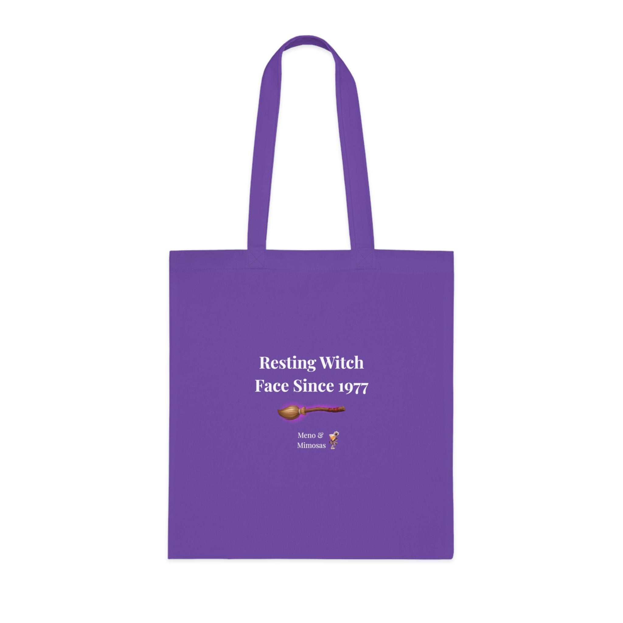 "Resting Witch Face Since 1977" Halloween Tote by Meno & Mimosas