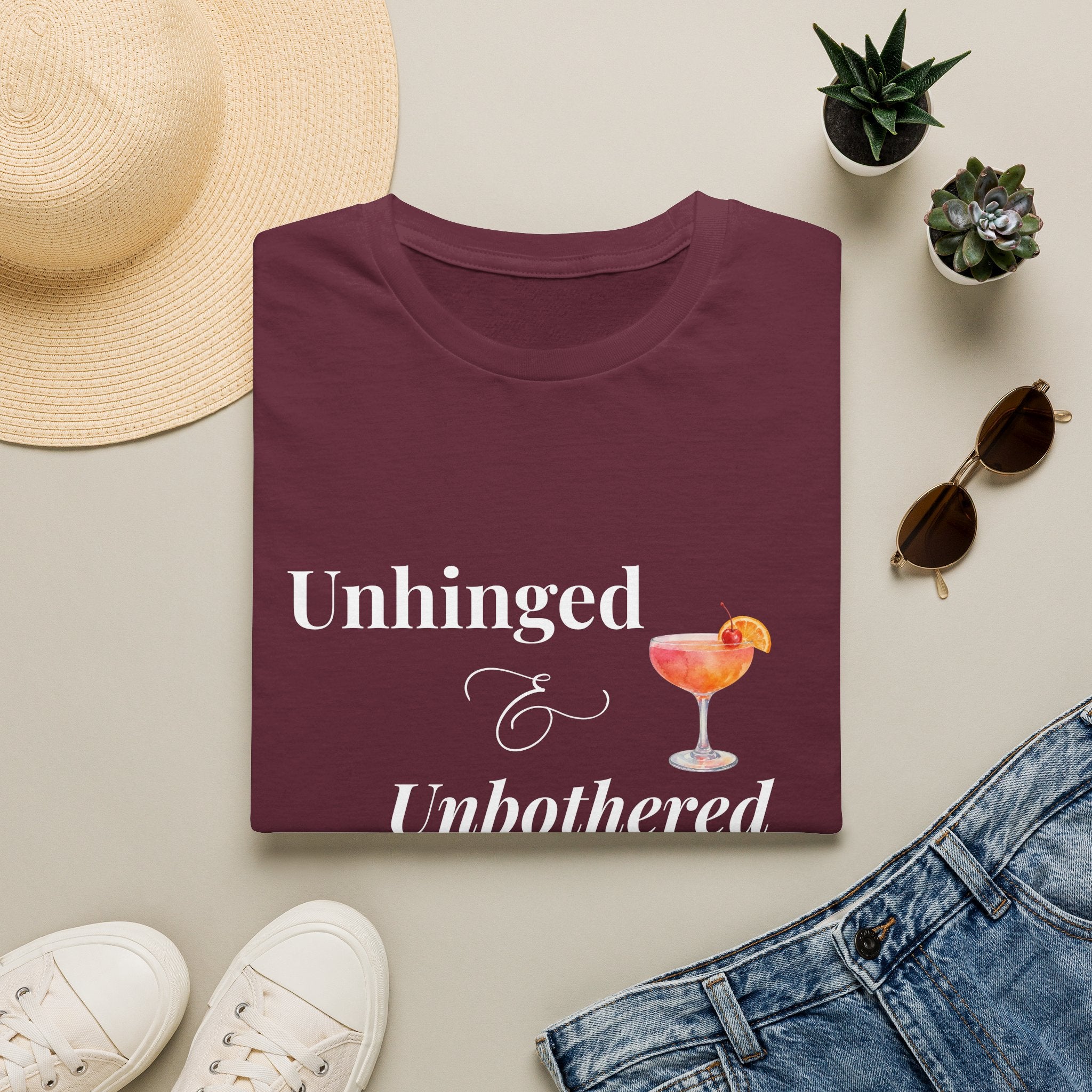 "Unhinged & Unbothered" Tee