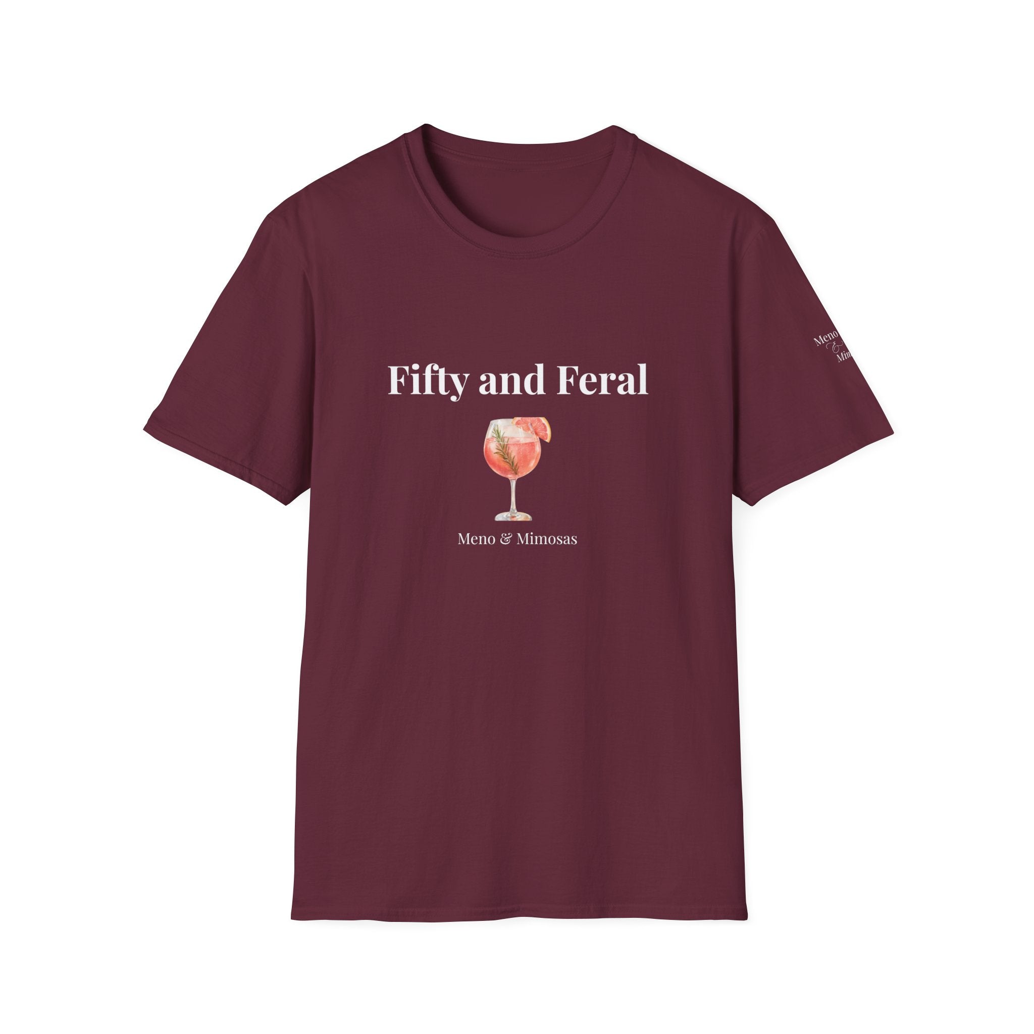 Funny 50th Birthday T-Shirt for Women | Fifty and Feral | Midlife Humour Gift | Bold Slogan Tee