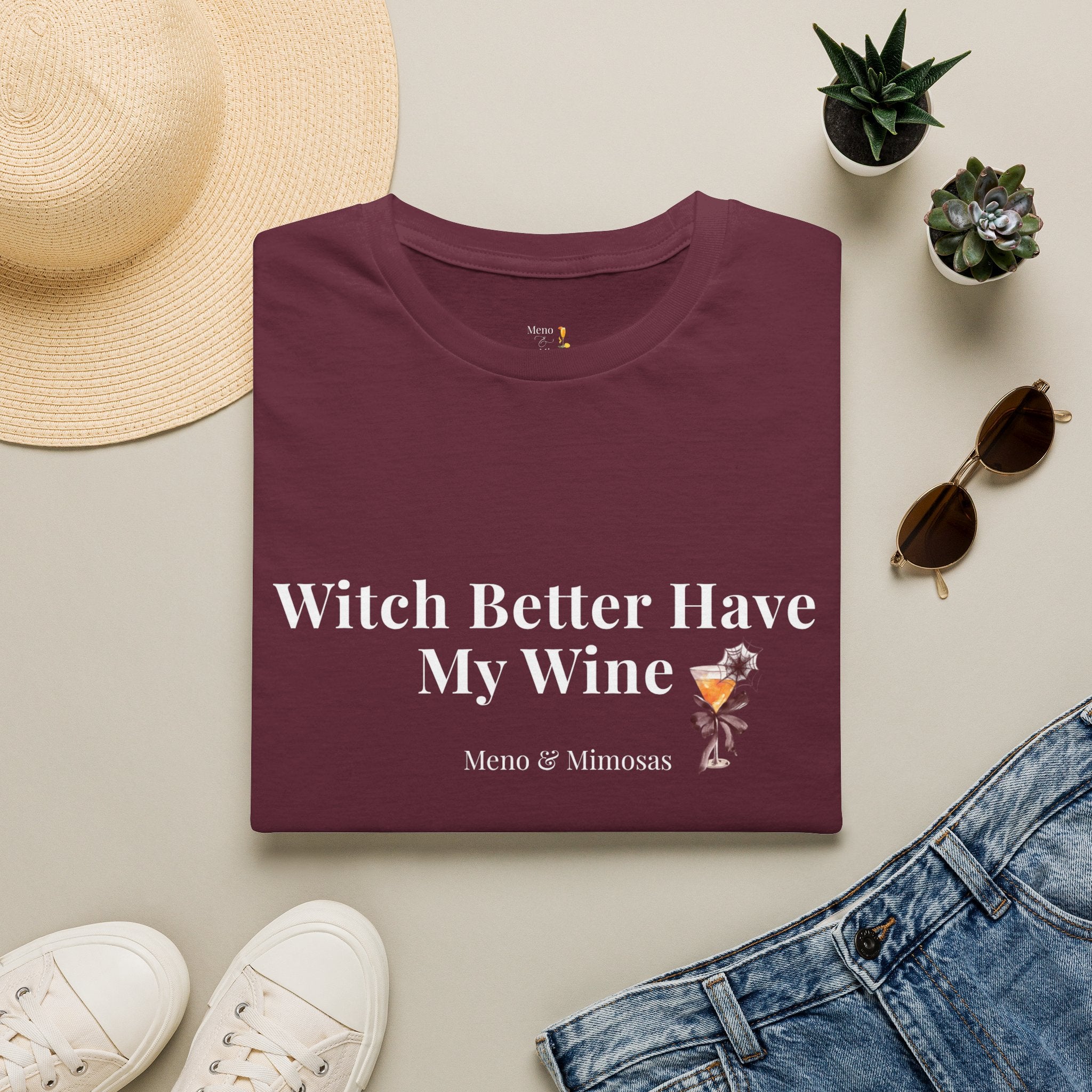 "Witch Better Have My Wine" Funny Halloween T-Shirt by Meno & Mimosas