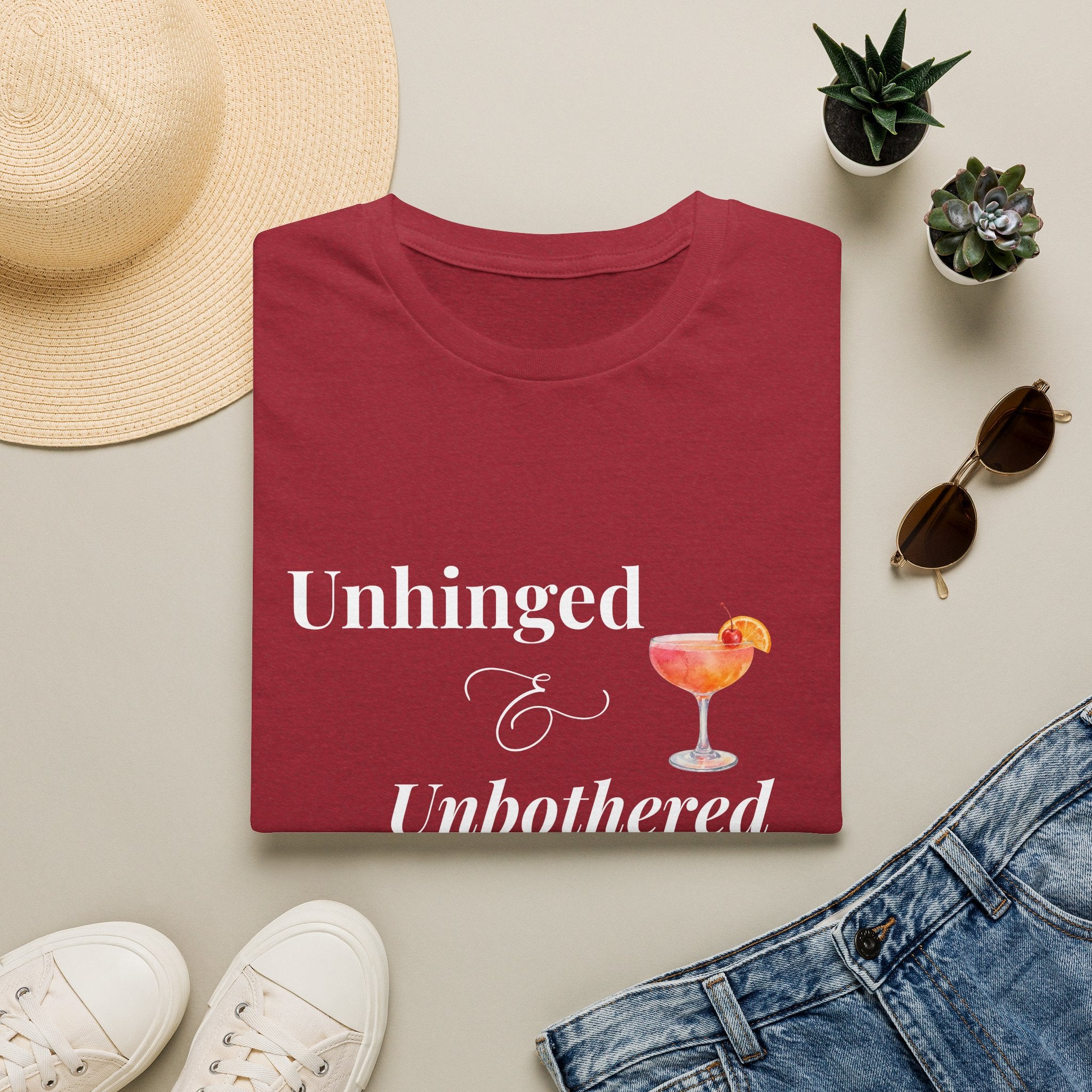 "Unhinged & Unbothered" Tee