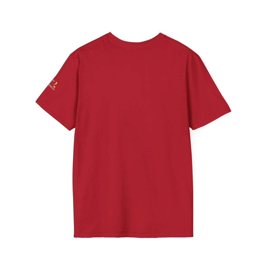 "Powered By Hot Flashes & Sarcasm" Funny Menopause T-Shirt by Meno & Mimosas