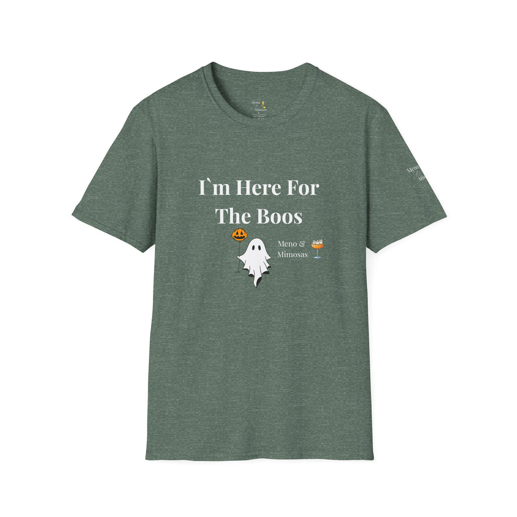 "I'm Here For The Boos" Tee from Meno & Mimosas - Halloween Collection