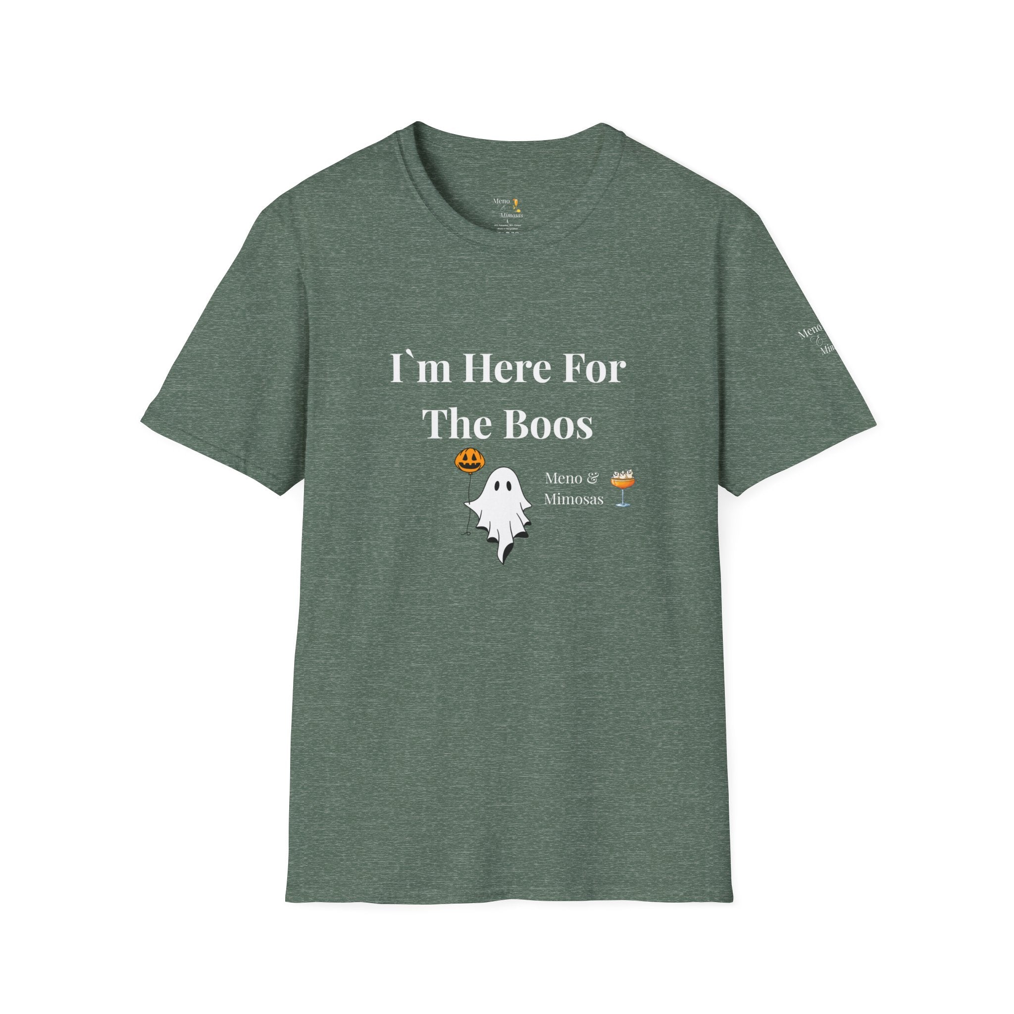"I'm Here For The Boos" Tee from Meno & Mimosas - Halloween Collection