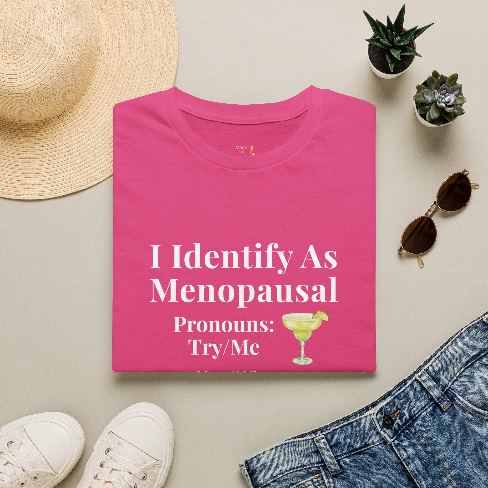 "I Identify As menopausal" Tee by Meno & Mimosas