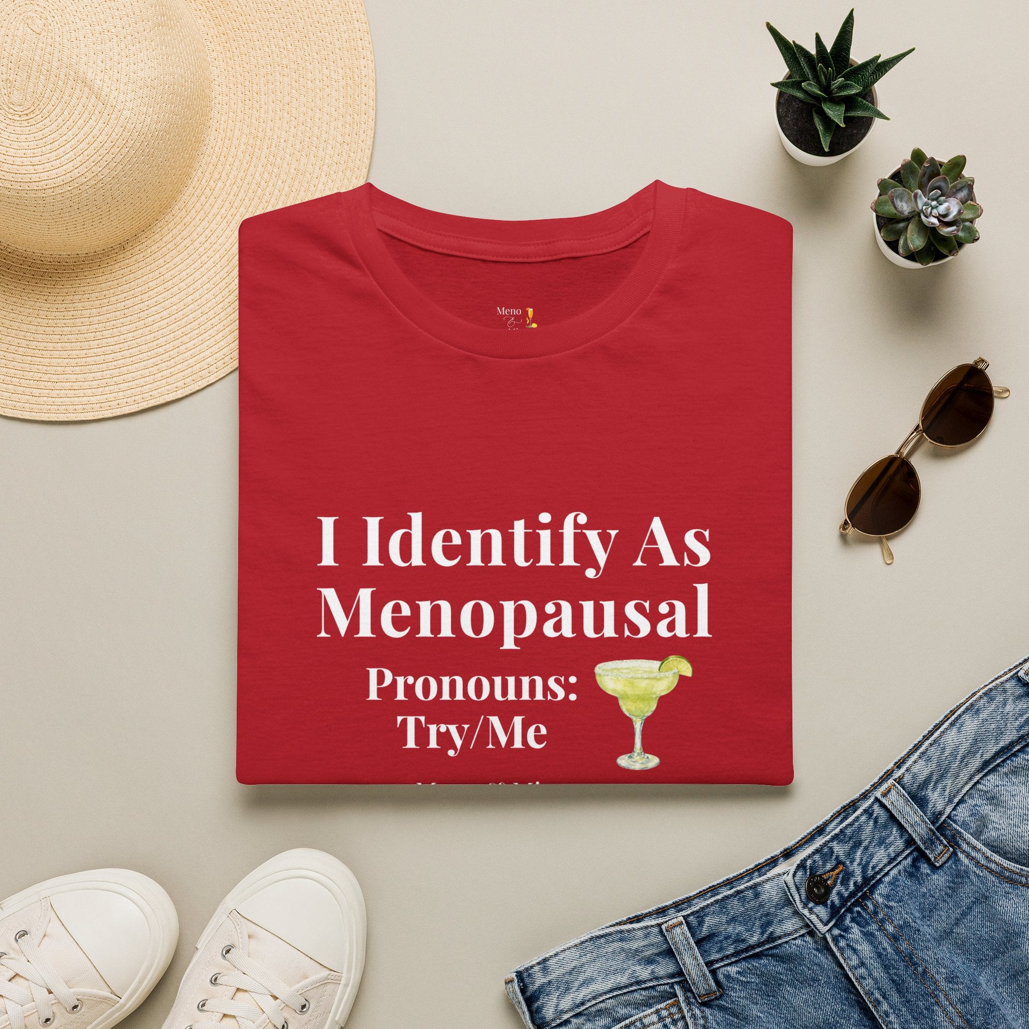 "I Identify As menopausal" Tee by Meno & Mimosas