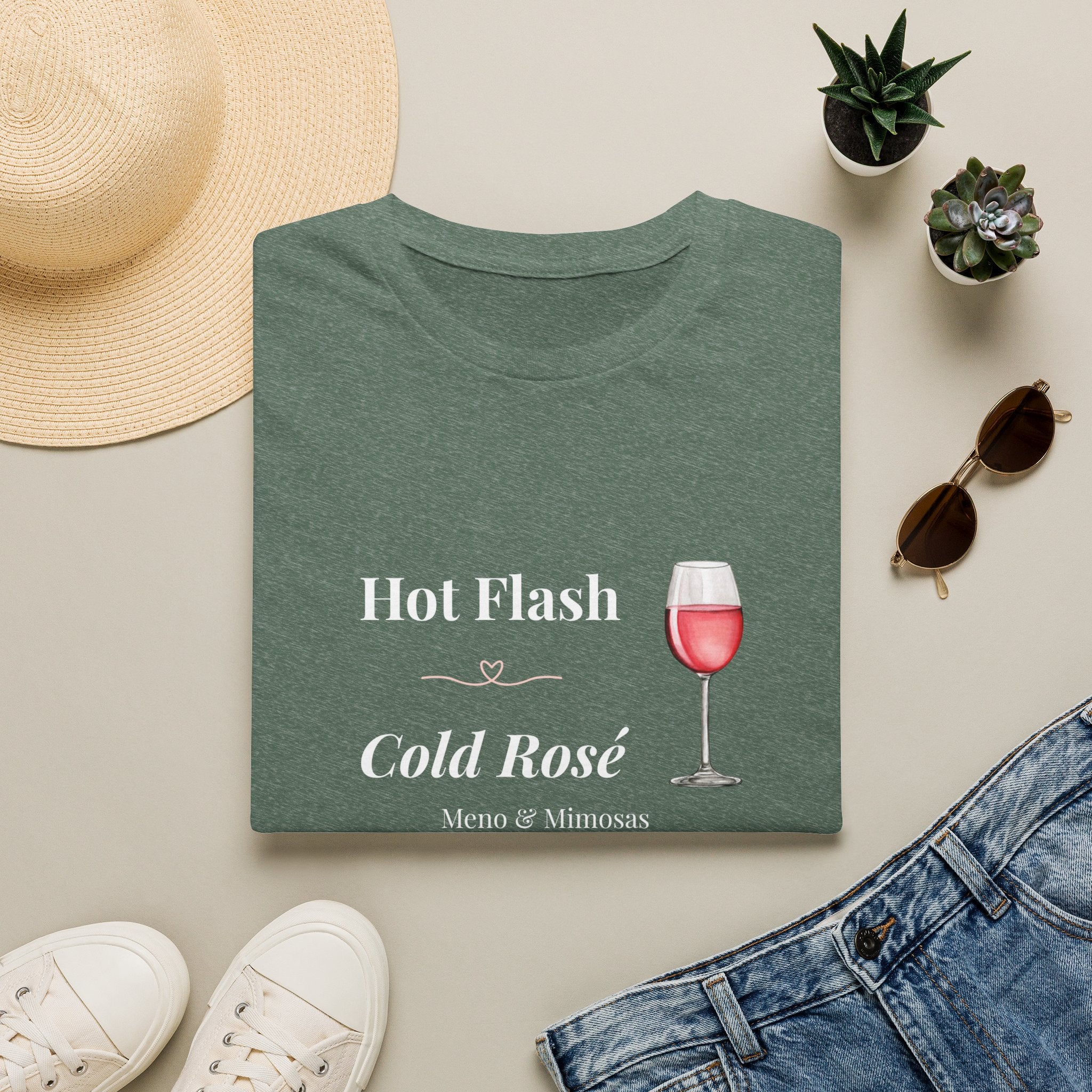 Hot Flash Cold Rosé T-Shirt - Meno & Mimosas