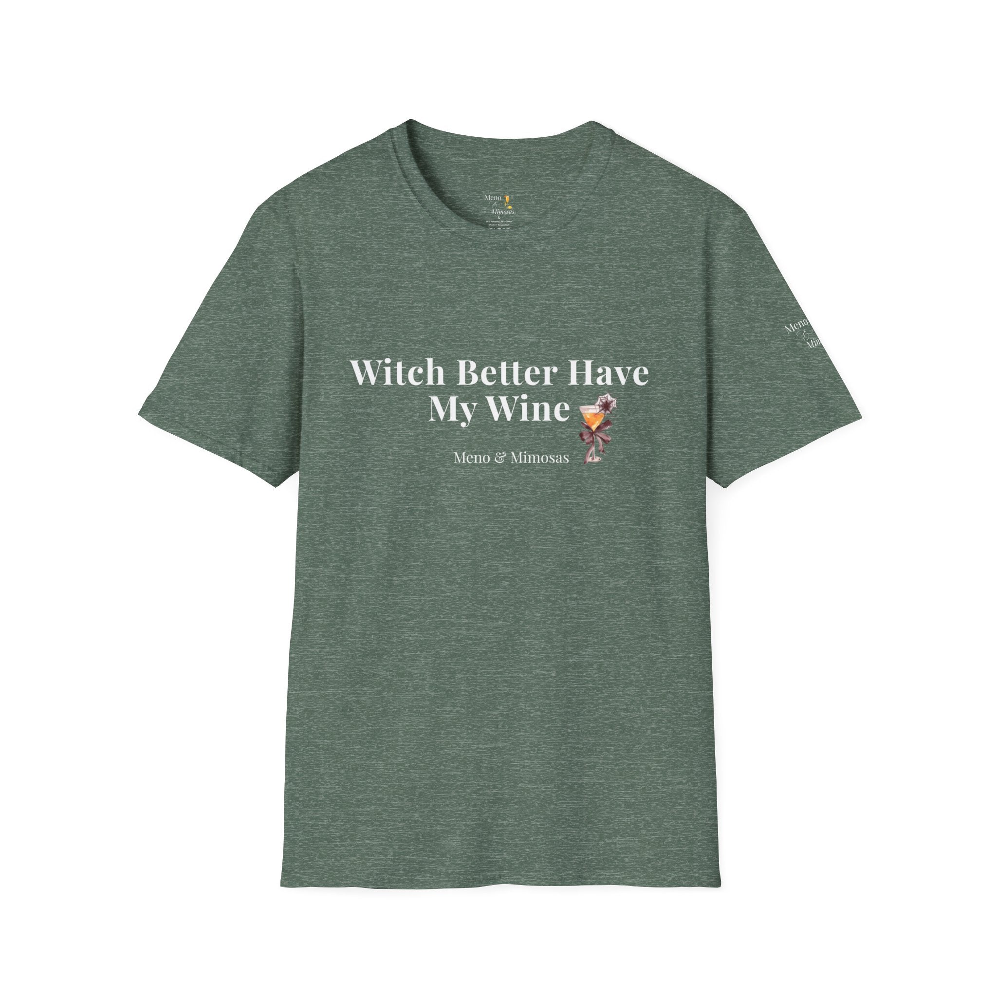"Witch Better Have My Wine" Funny Halloween T-Shirt by Meno & Mimosas