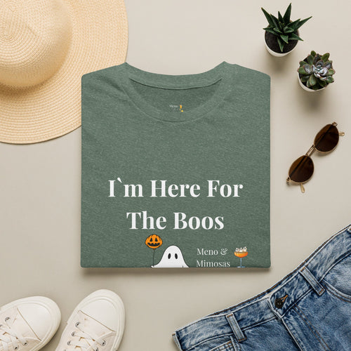 "I'm Here For The Boos" Tee from Meno & Mimosas - Halloween Collection