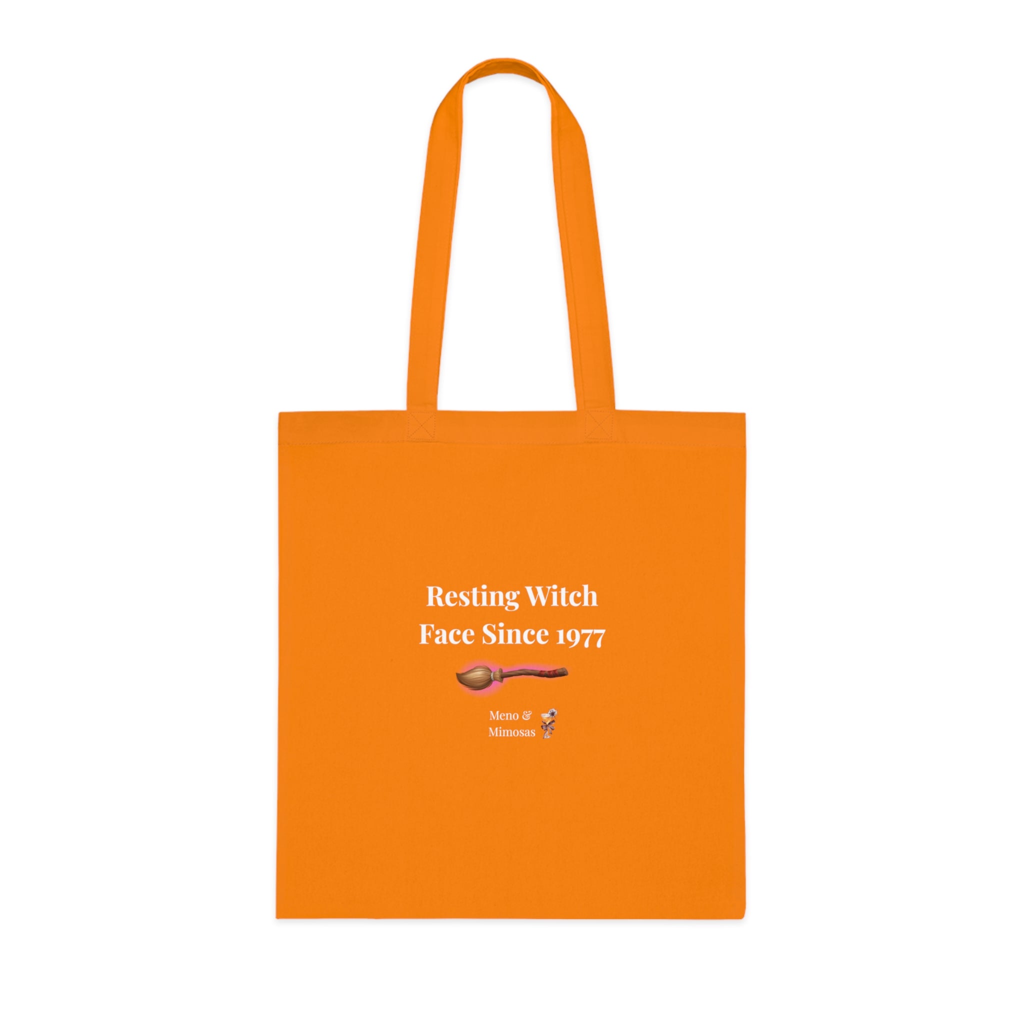 "Resting Witch Face Since 1977" Halloween Tote by Meno & Mimosas