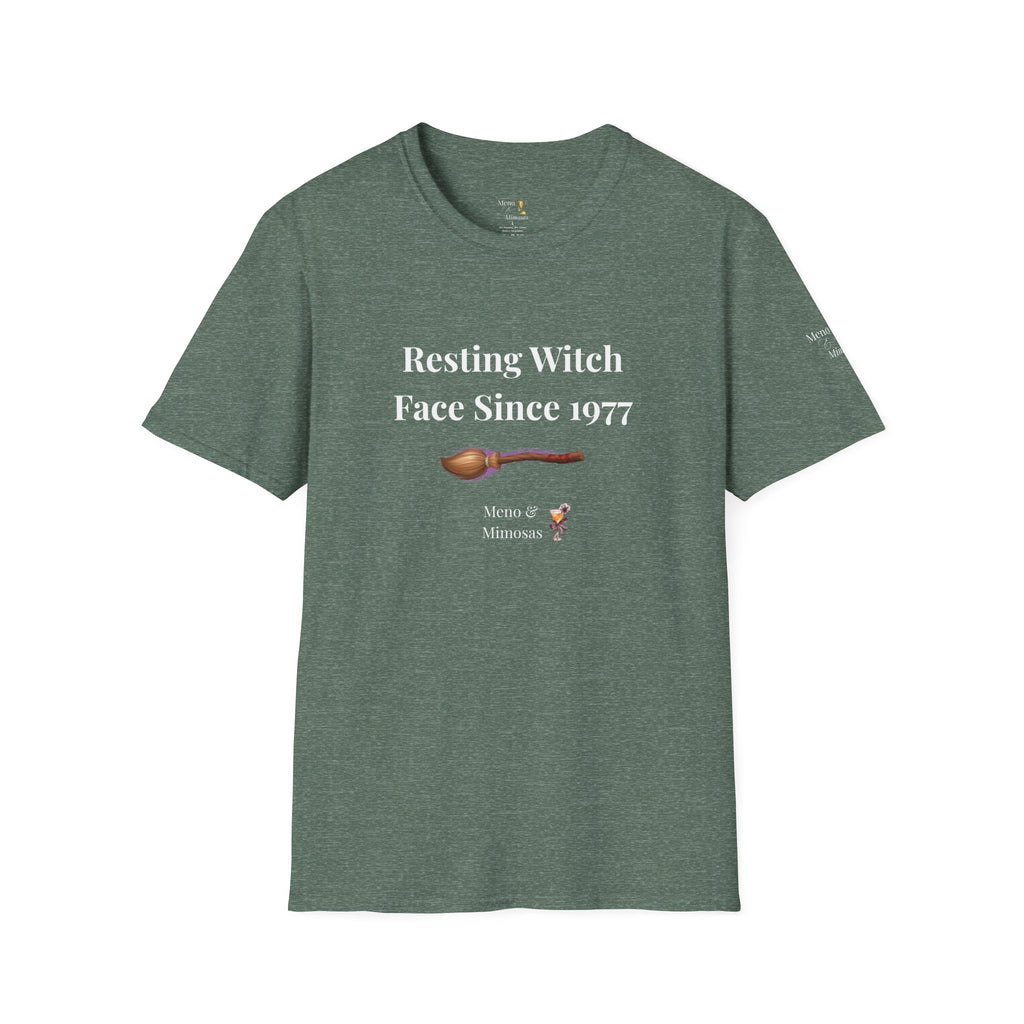 Funny Halloween T-Shirt for Women | Resting Witch Face Since 1977 | Midlife Humour Tee | Spooky Gift for Her