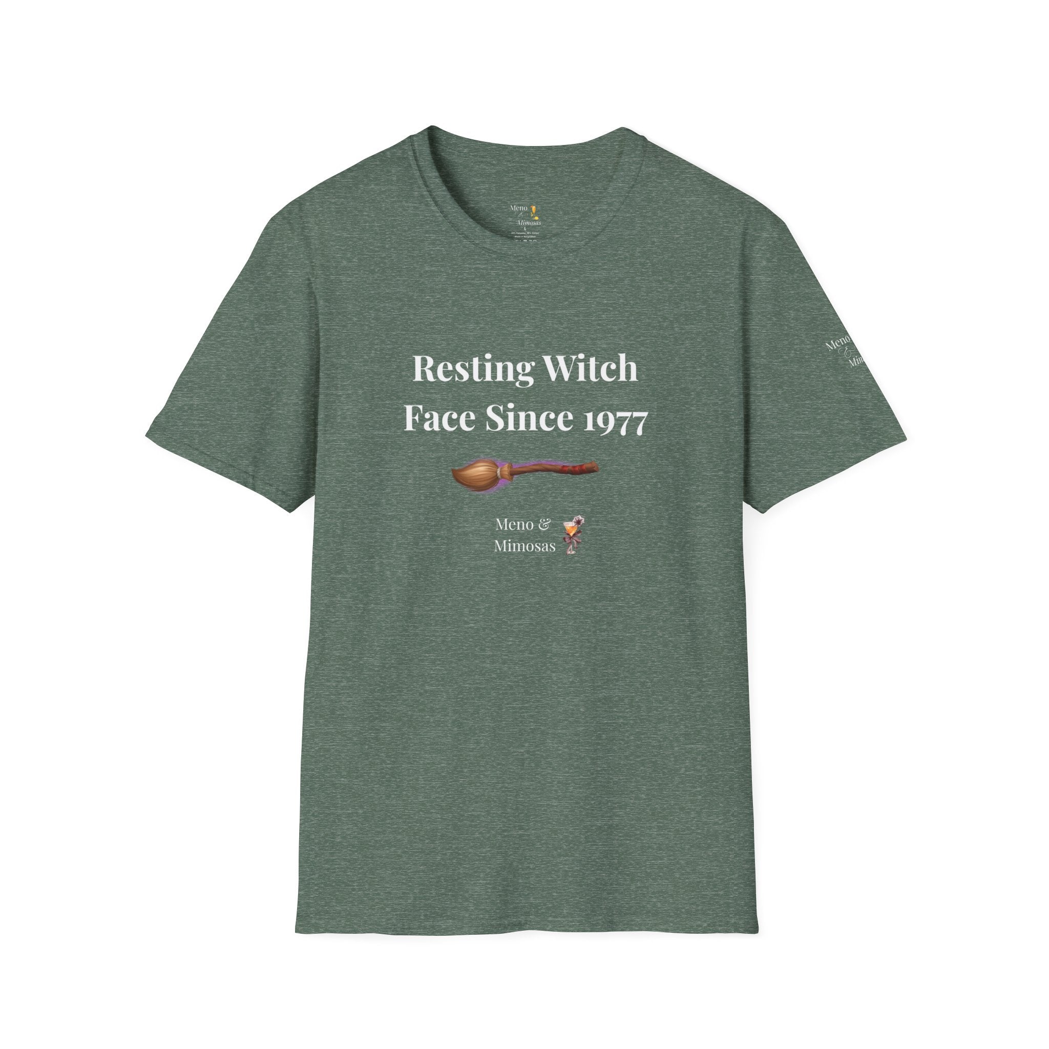 Funny Halloween T-Shirt for Women | Resting Witch Face Since 1977 | Midlife Humour Tee | Spooky Gift for Her