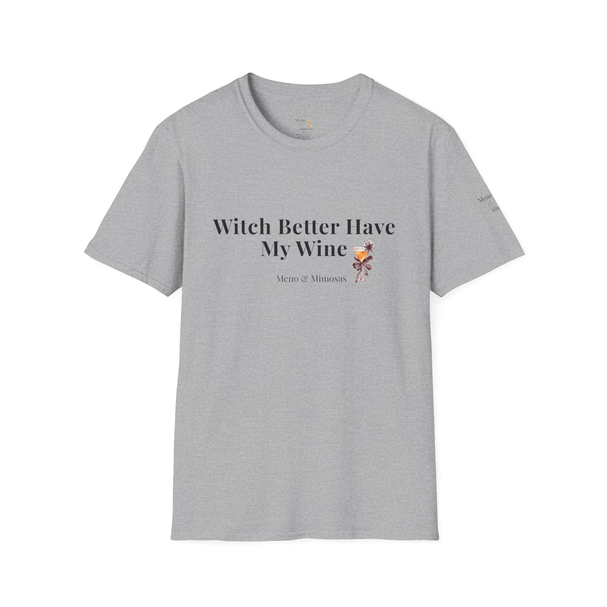 "Witch Better Have My Wine" Funny Halloween T-Shirt by Meno & Mimosas