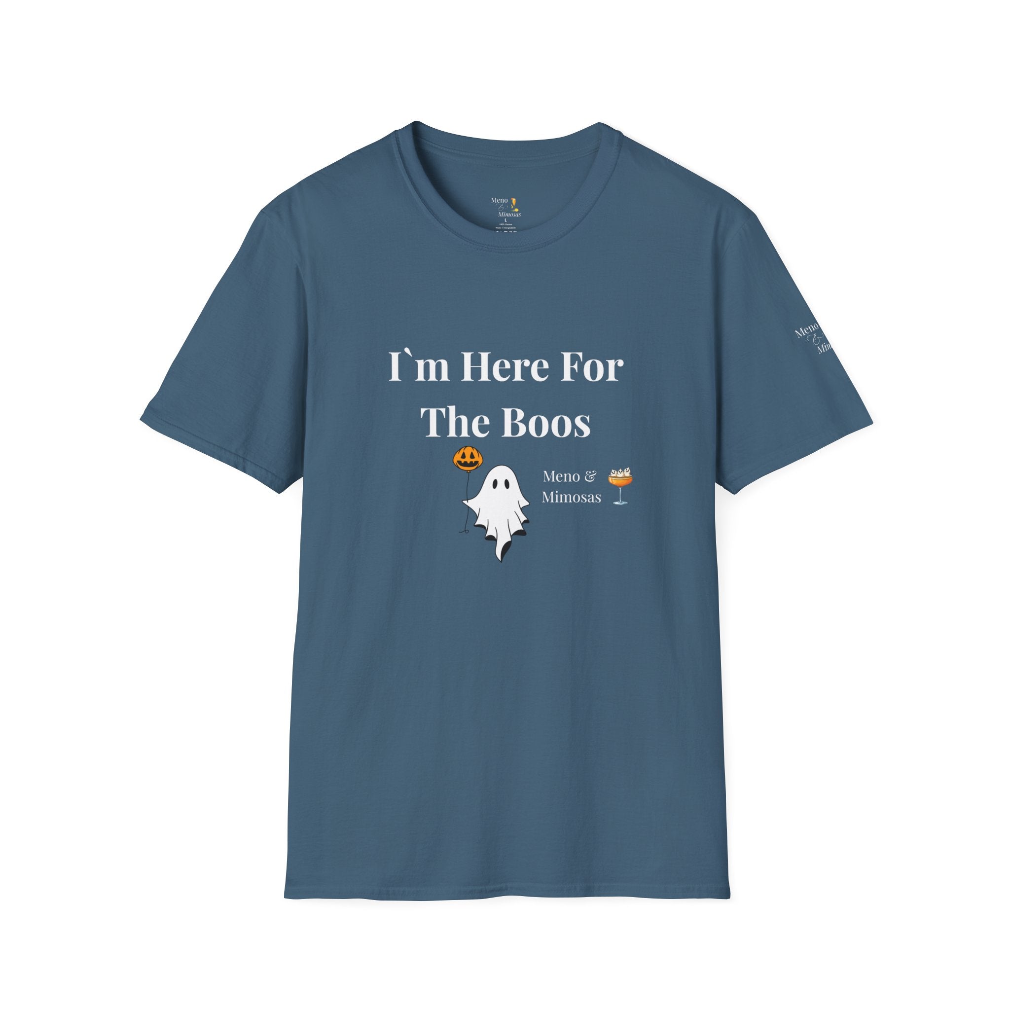 "I'm Here For The Boos" Tee from Meno & Mimosas - Halloween Collection