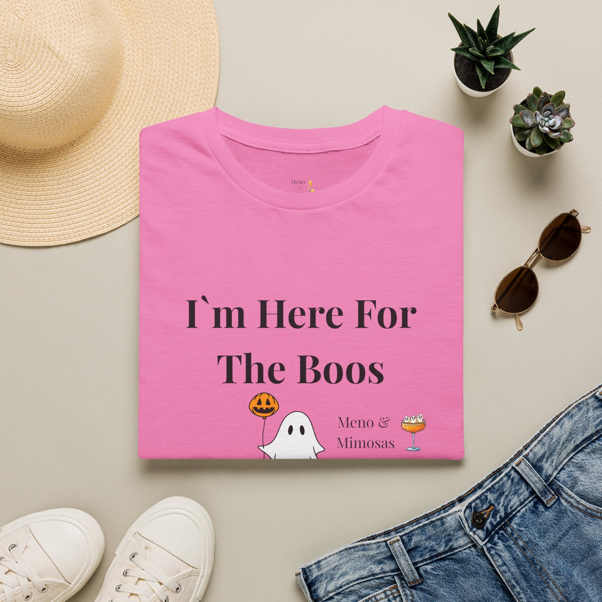 Here For The Boos - Halloween Tee from Meno & Mimosas