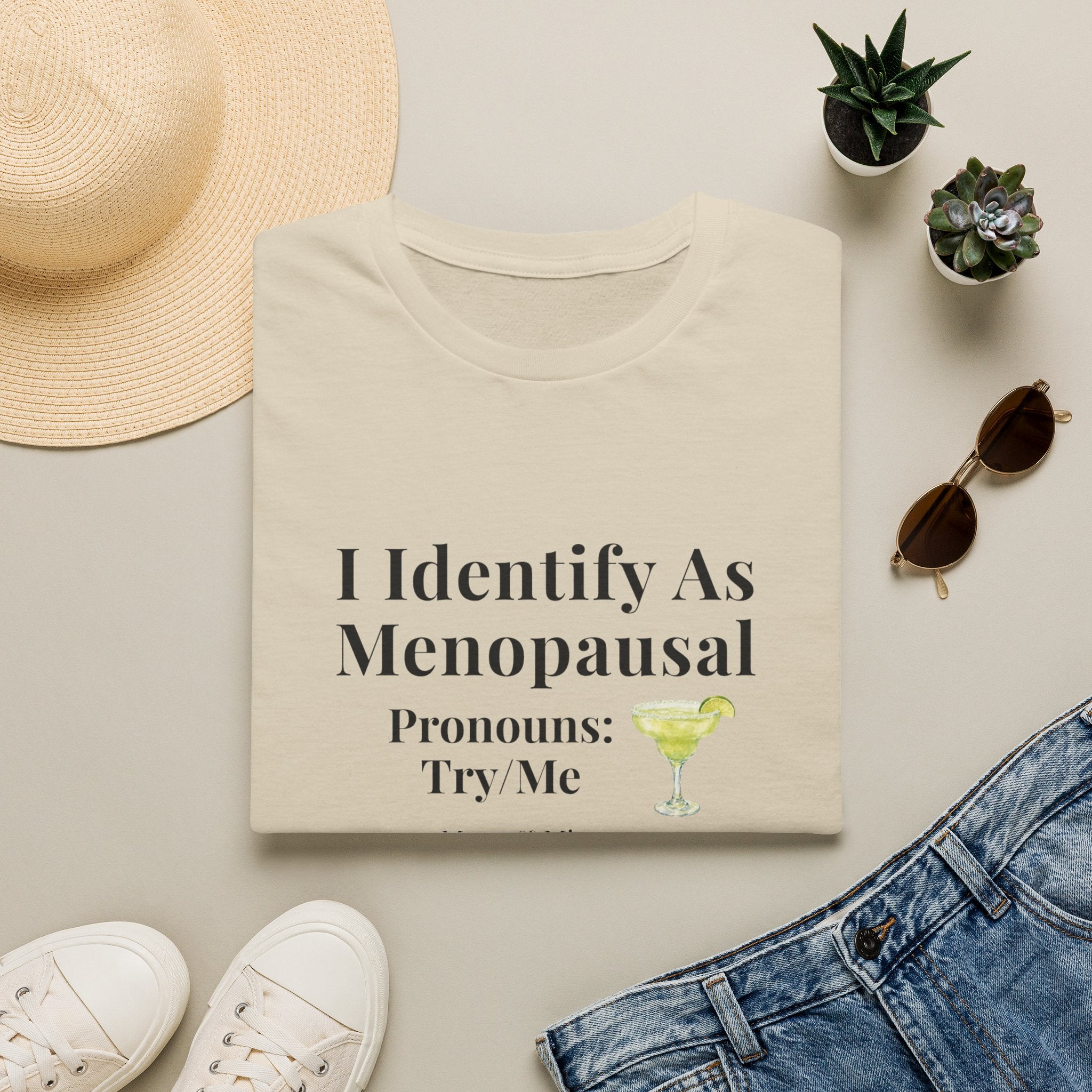 "I Identify As Menopausal" Tee by Meno & Mimosas