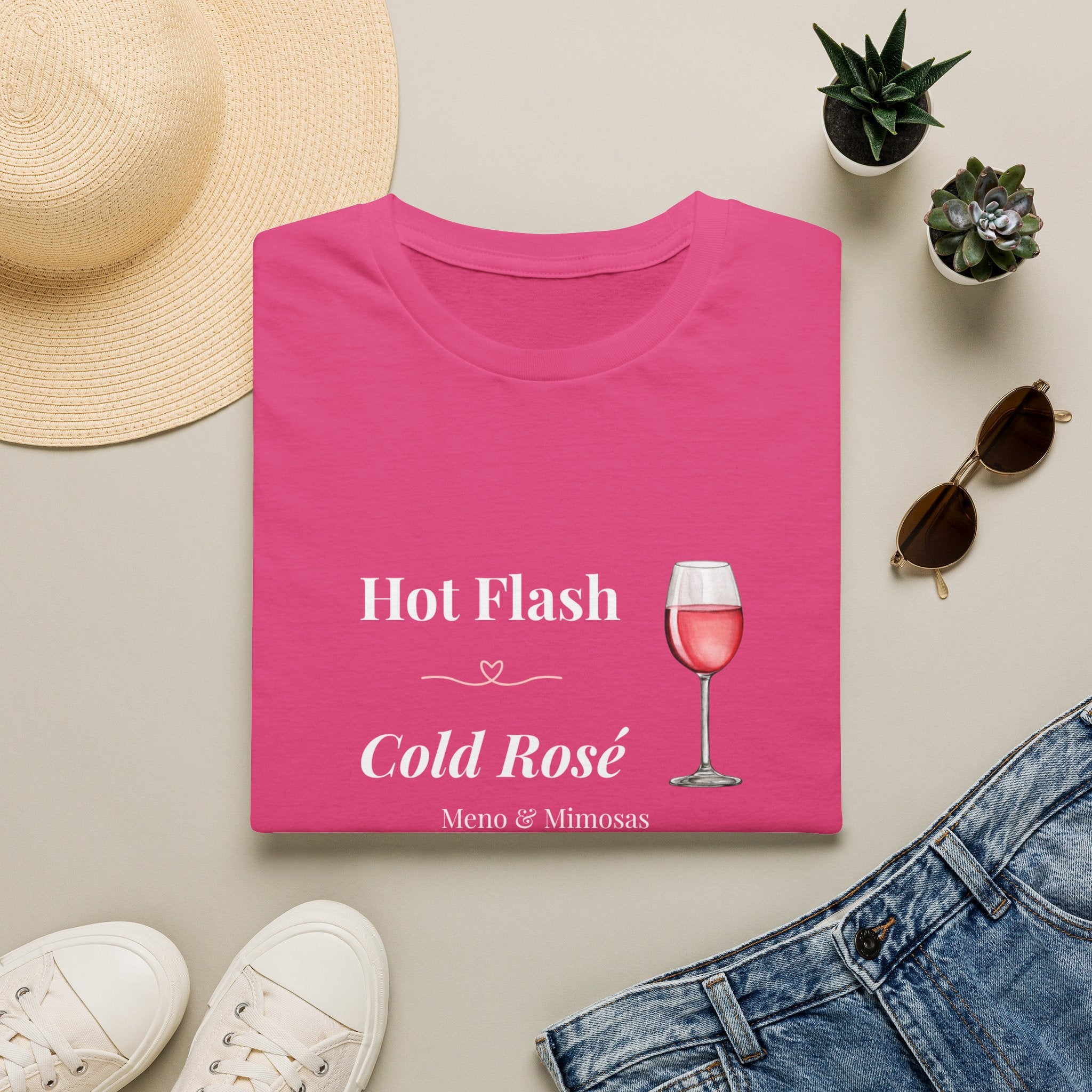 Hot Flash Cold Rosé T-Shirt - Meno & Mimosas