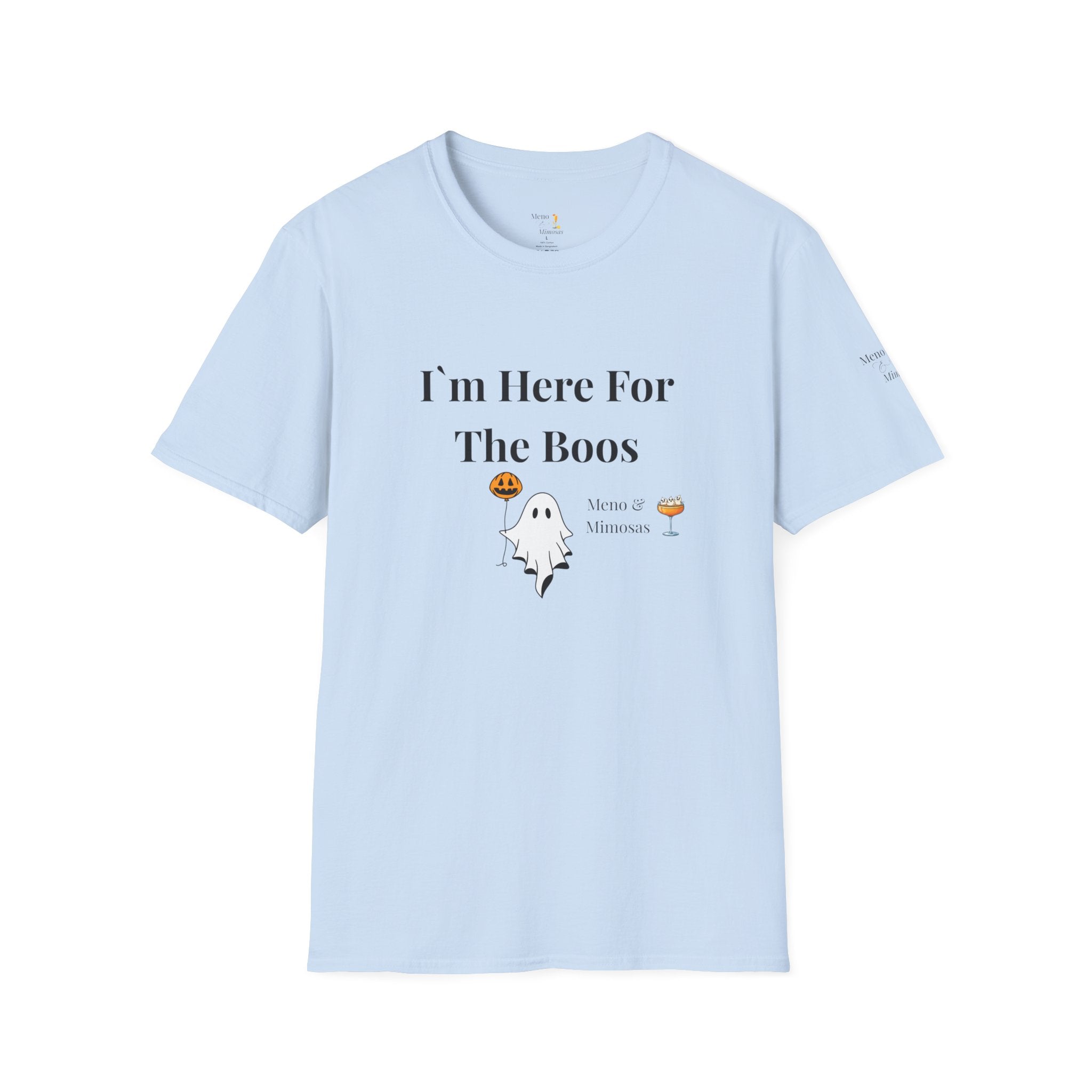 Here For The Boos - Halloween Tee from Meno & Mimosas