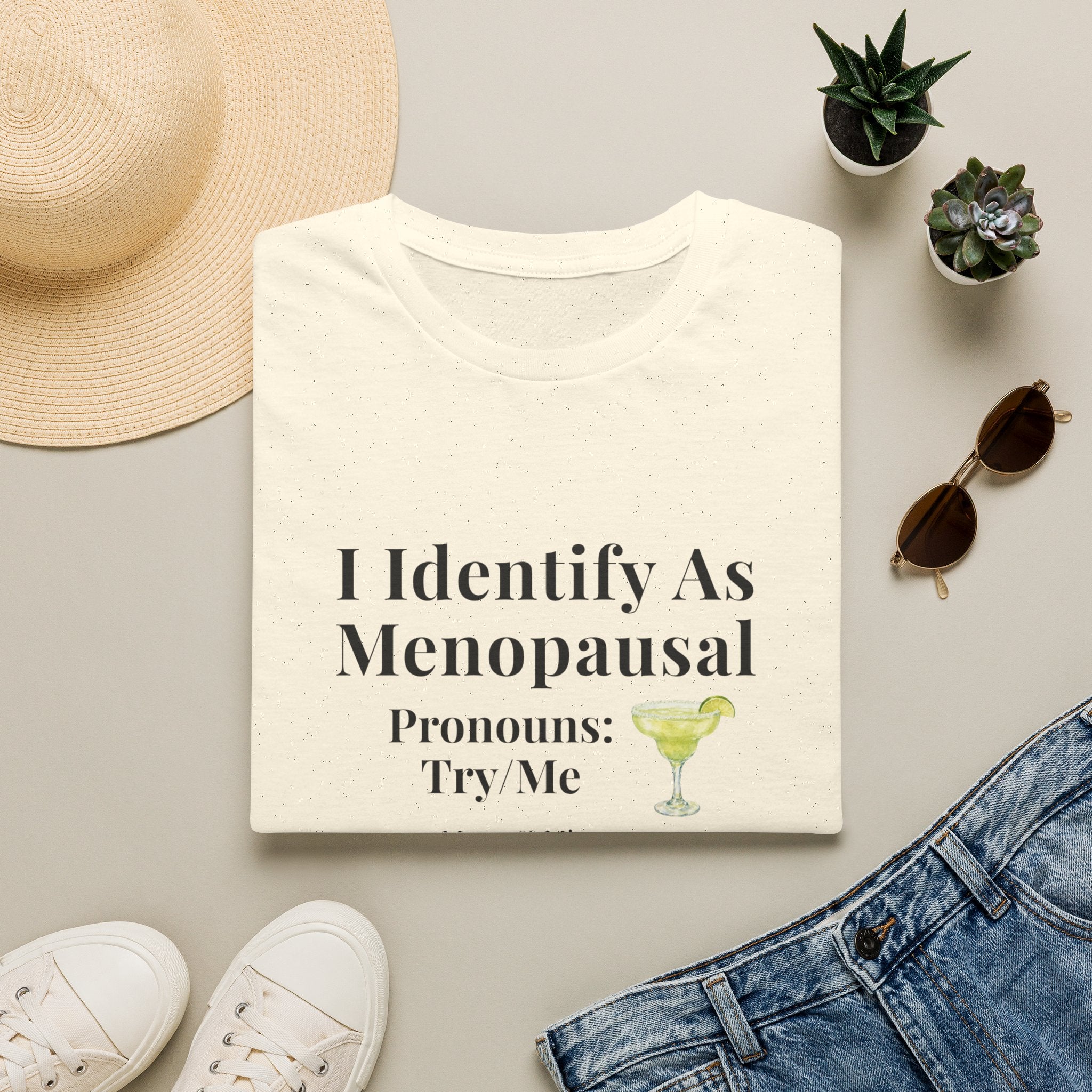 "I Identify As Menopausal" Tee by Meno & Mimosas