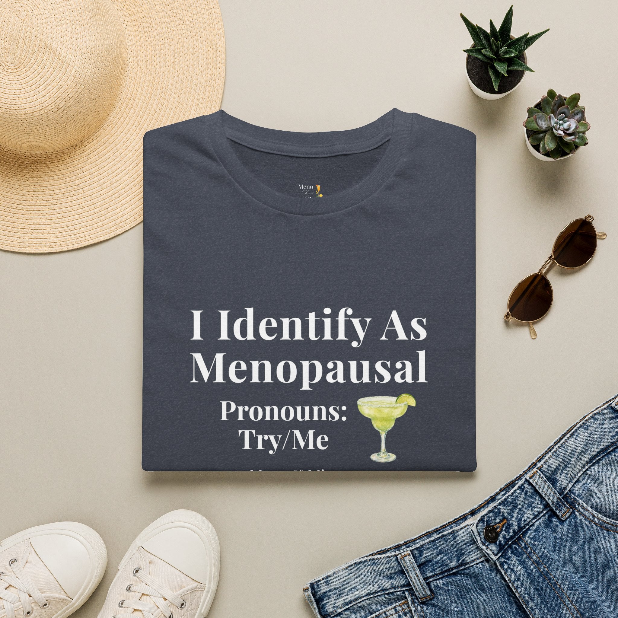 "I Identify As menopausal" Tee by Meno & Mimosas
