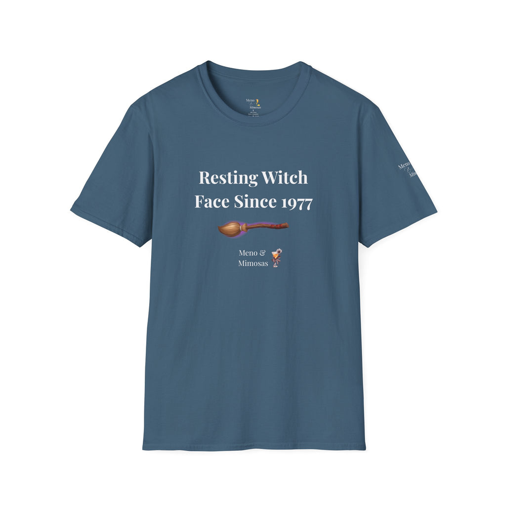 Funny Halloween T-Shirt for Women | Resting Witch Face Since 1977 | Midlife Humour Tee | Spooky Gift for Her