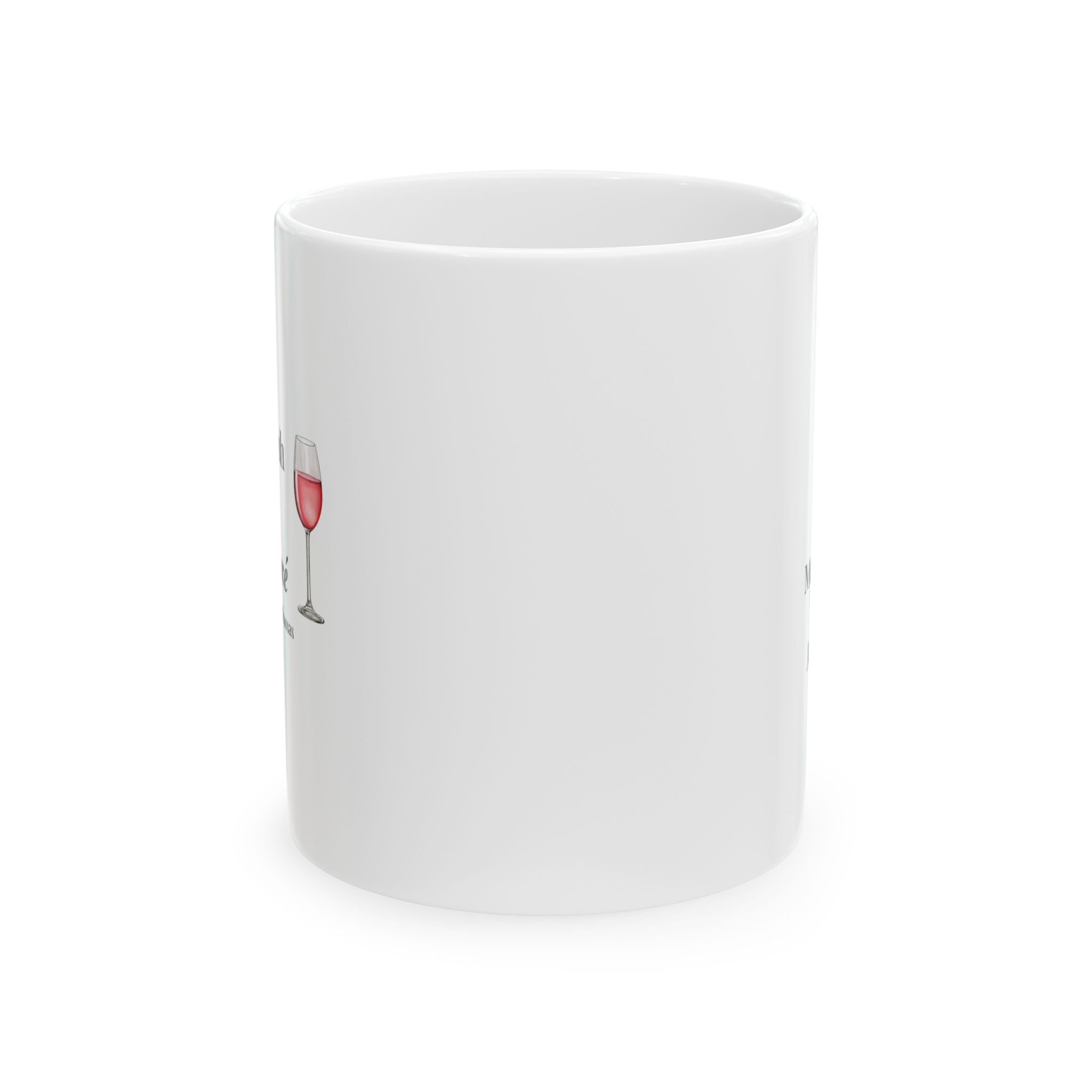 Hot Flash - Cold Rose, Wine Lover Ceramic Mug – Funny Wine Glass Illustration Coffee Cup (11oz & 15oz)