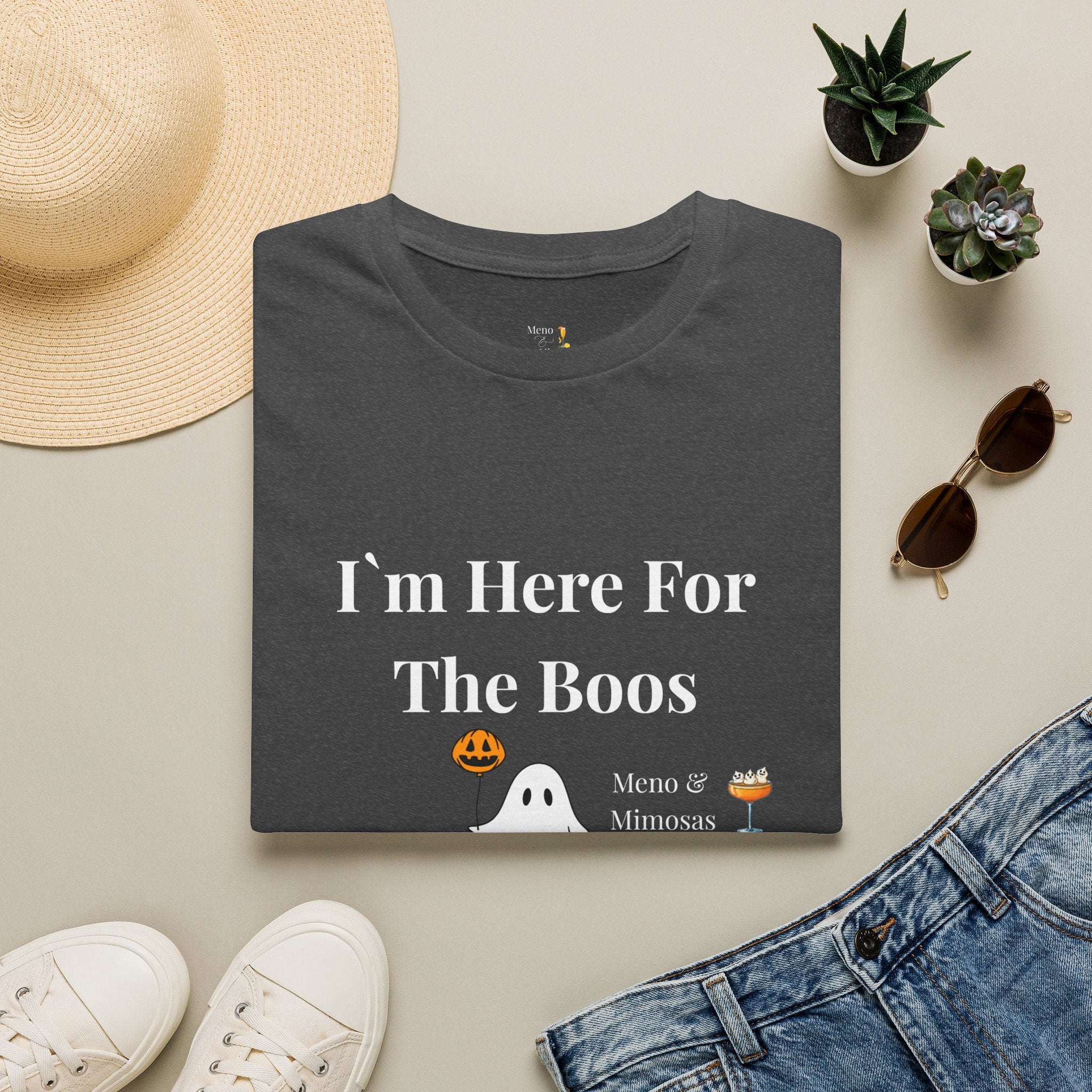 "I'm Here For The Boos" Tee from Meno & Mimosas - Halloween Collection