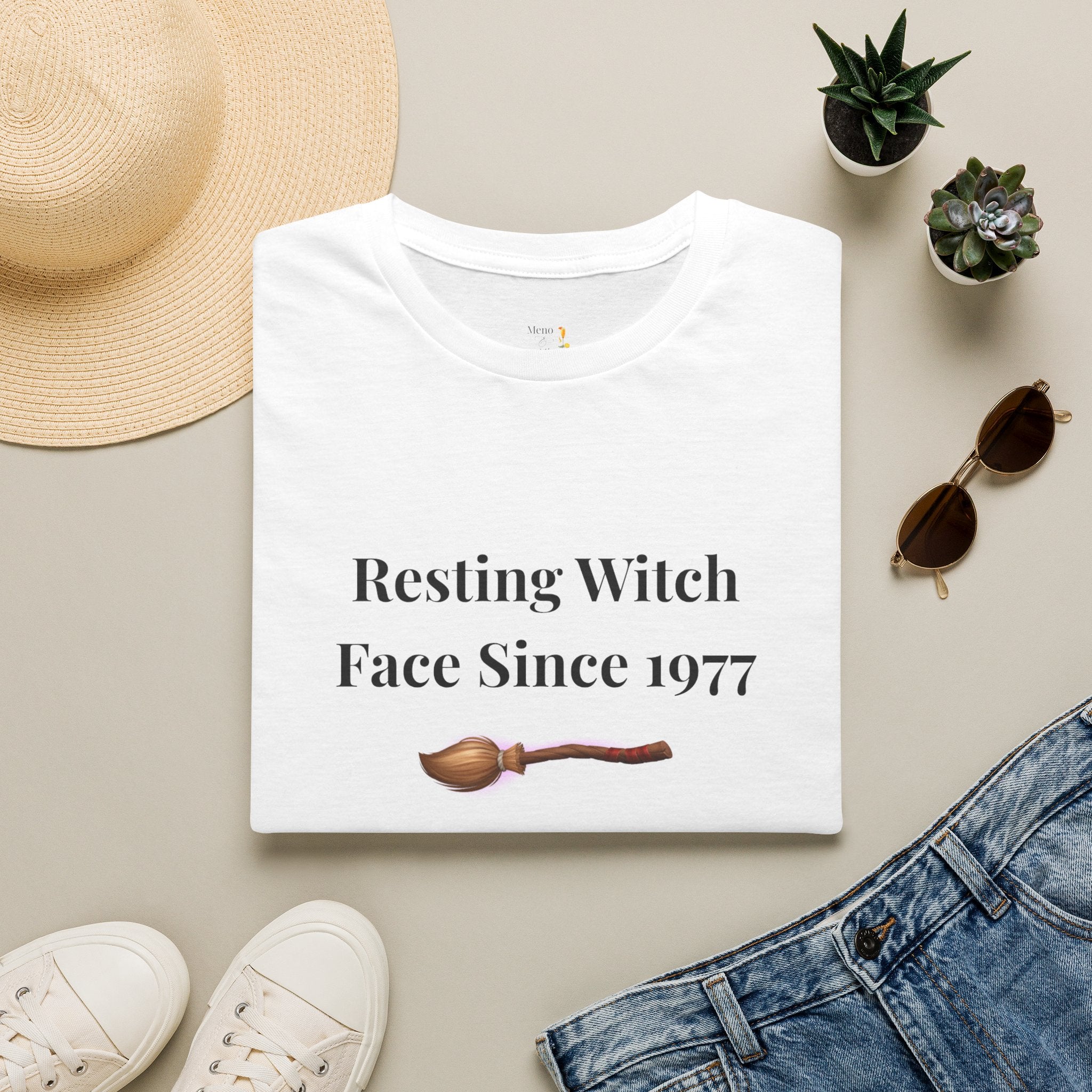 Resting Witch Face Since 1977 Tee by Meno & Mimosas