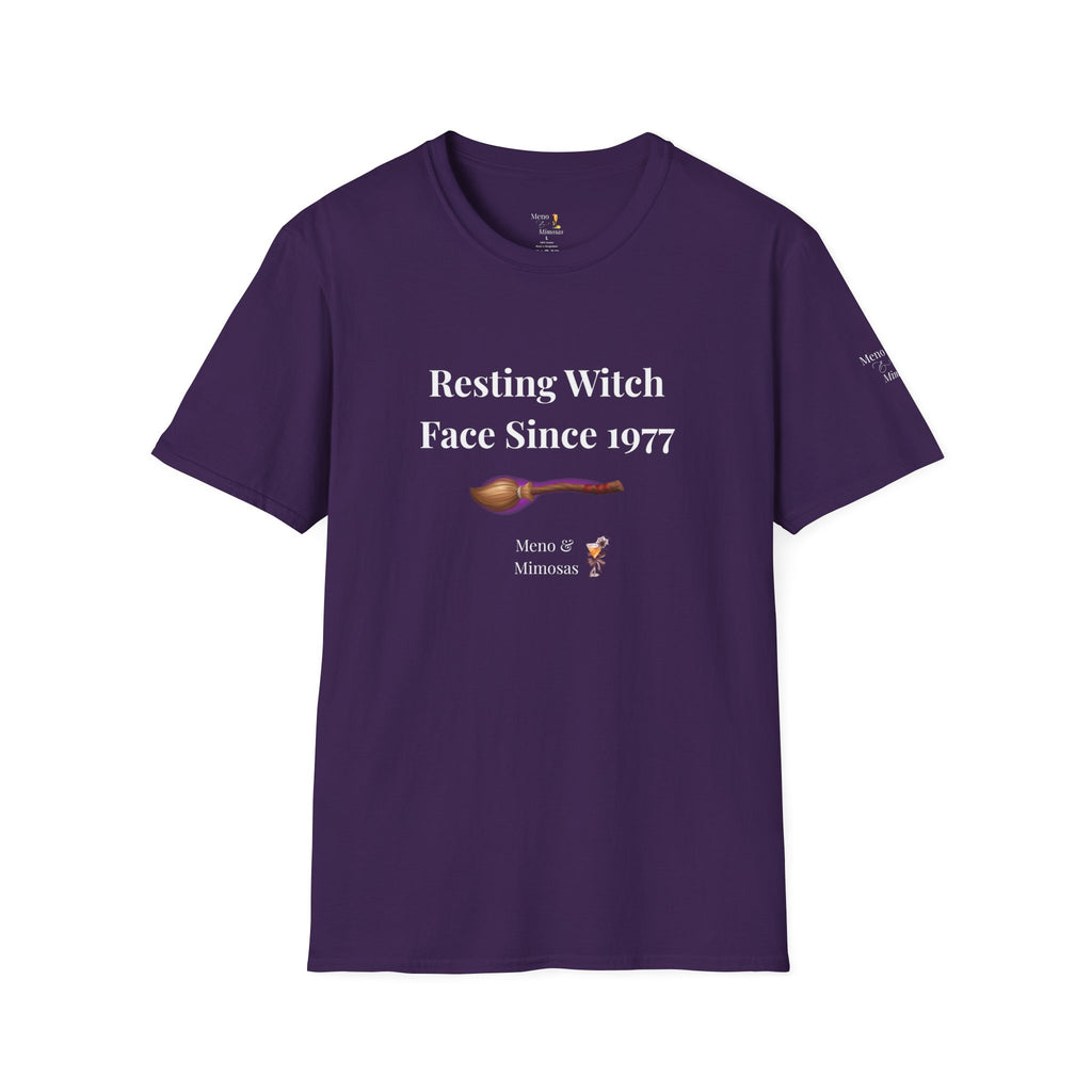 Funny Halloween T-Shirt for Women | Resting Witch Face Since 1977 | Midlife Humour Tee | Spooky Gift for Her