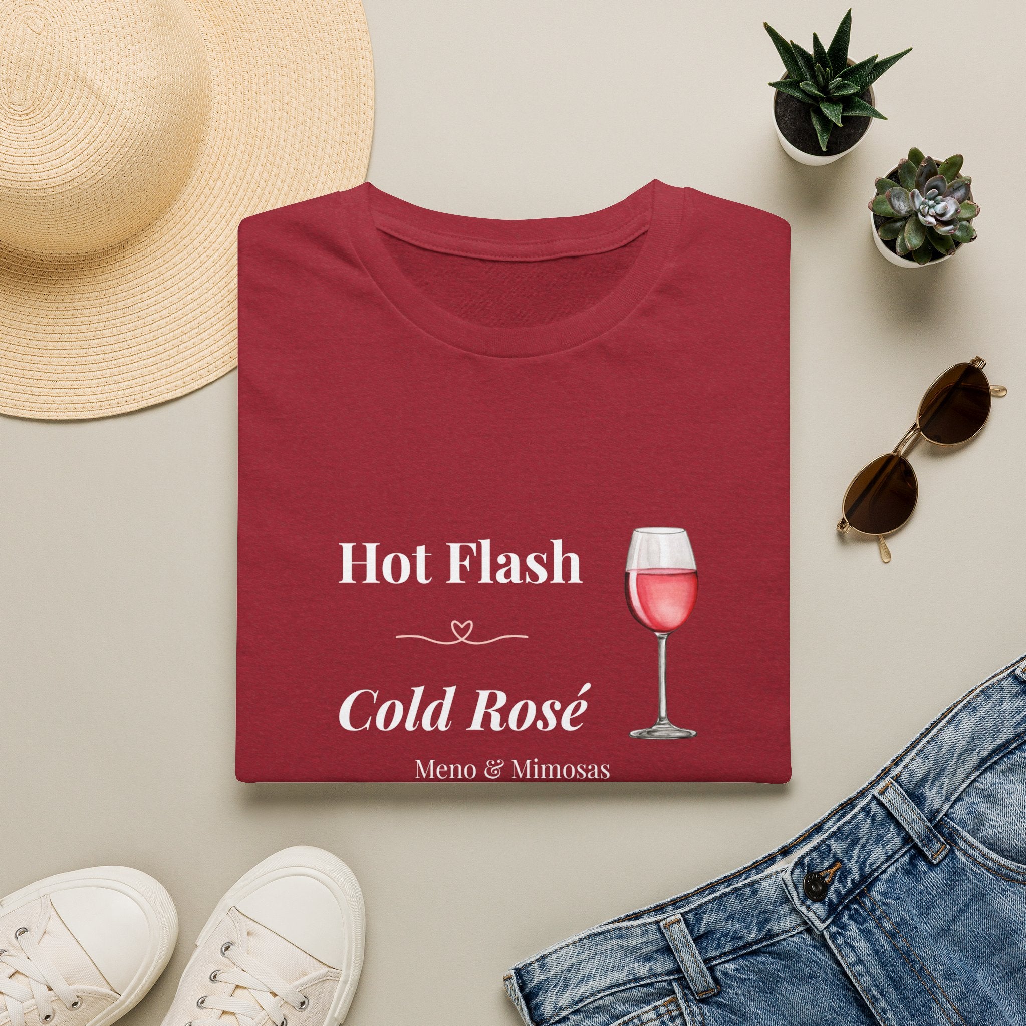 Hot Flash Cold Rosé T-Shirt - Meno & Mimosas