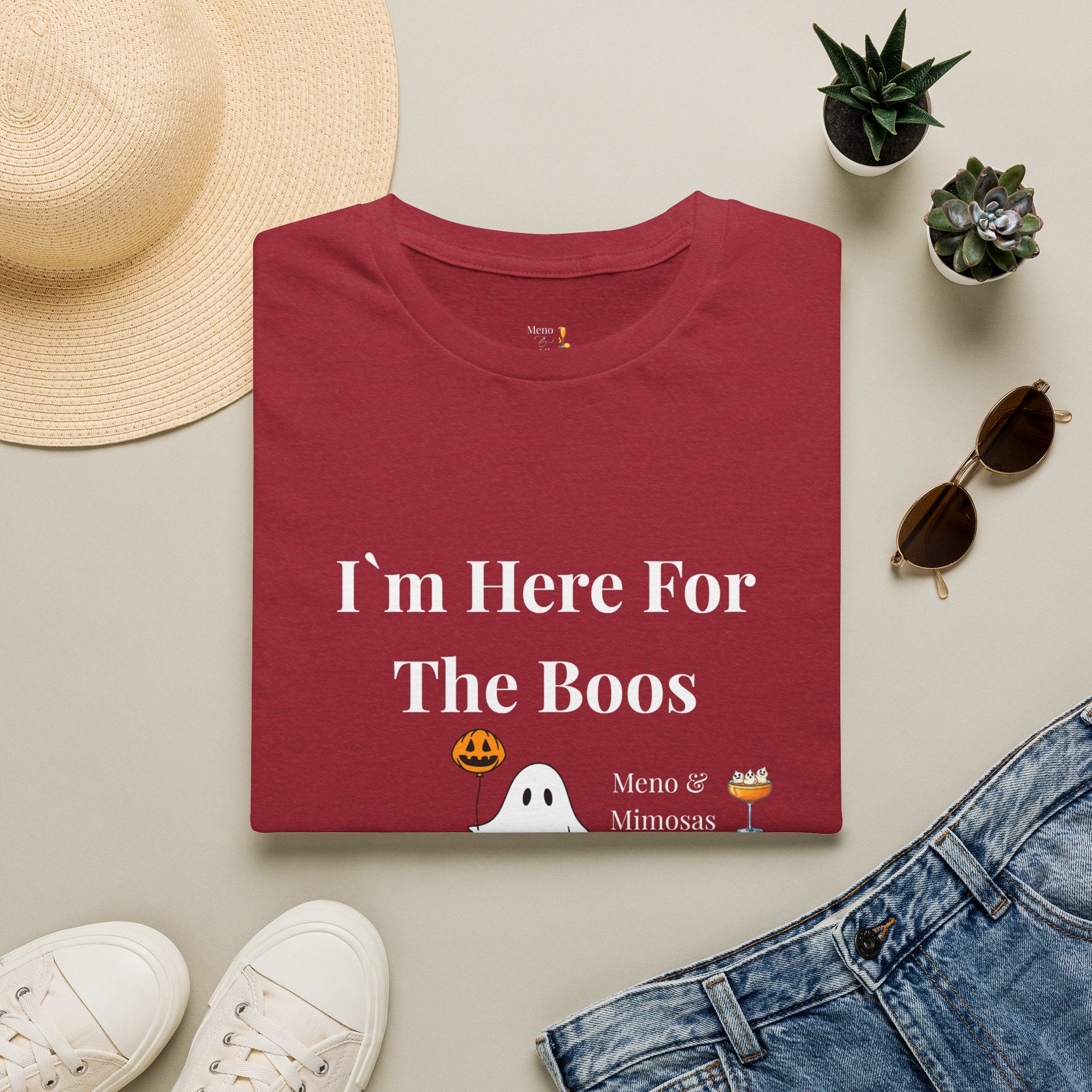 "I'm Here For The Boos" Tee from Meno & Mimosas - Halloween Collection