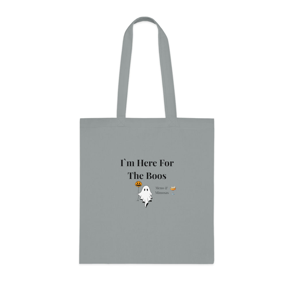 “I’m Here For The Boos” Halloween Ghost Tote Bag from Meno & Mimosas