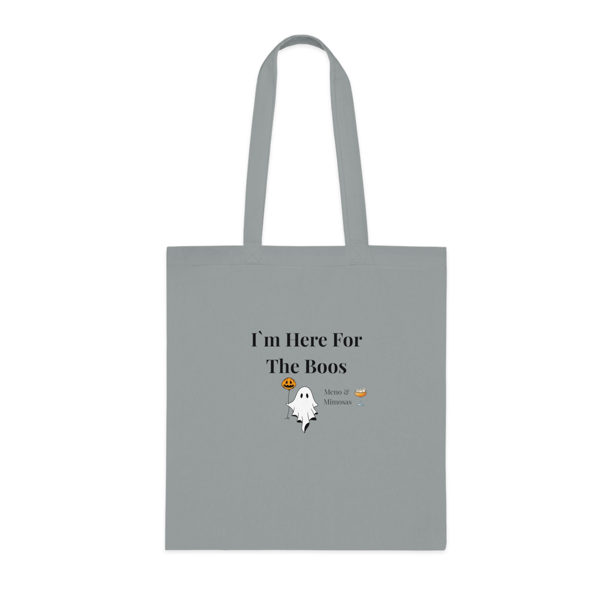 “I’m Here For The Boos” Halloween Ghost Tote Bag from Meno & Mimosas