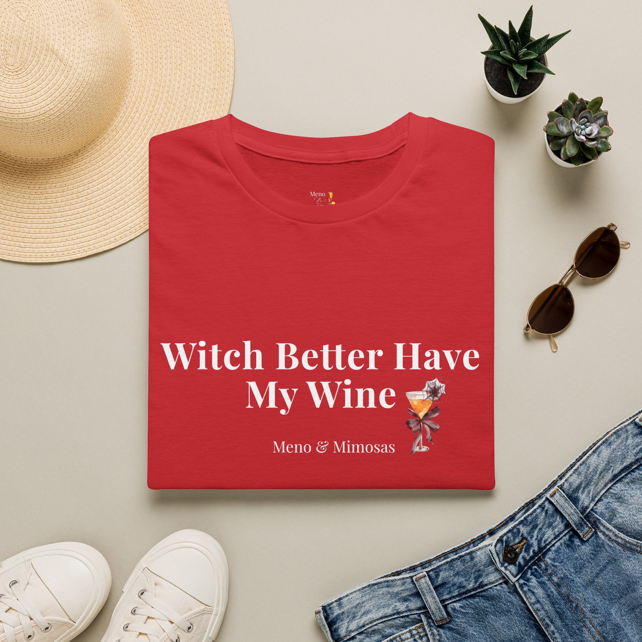 "Witch Better Have My Wine" Funny Halloween T-Shirt by Meno & Mimosas