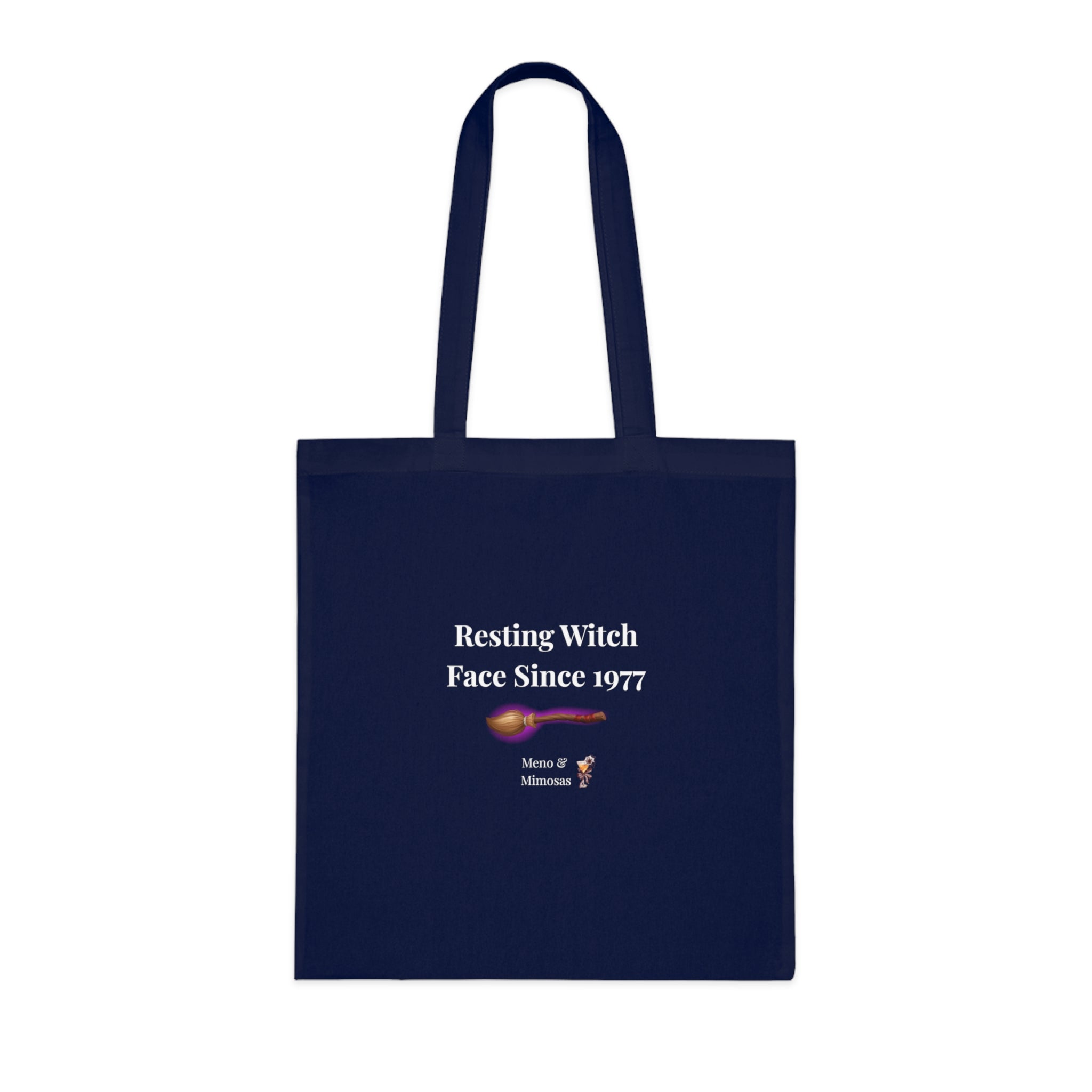 "Resting Witch Face Since 1977" Halloween Tote by Meno & Mimosas