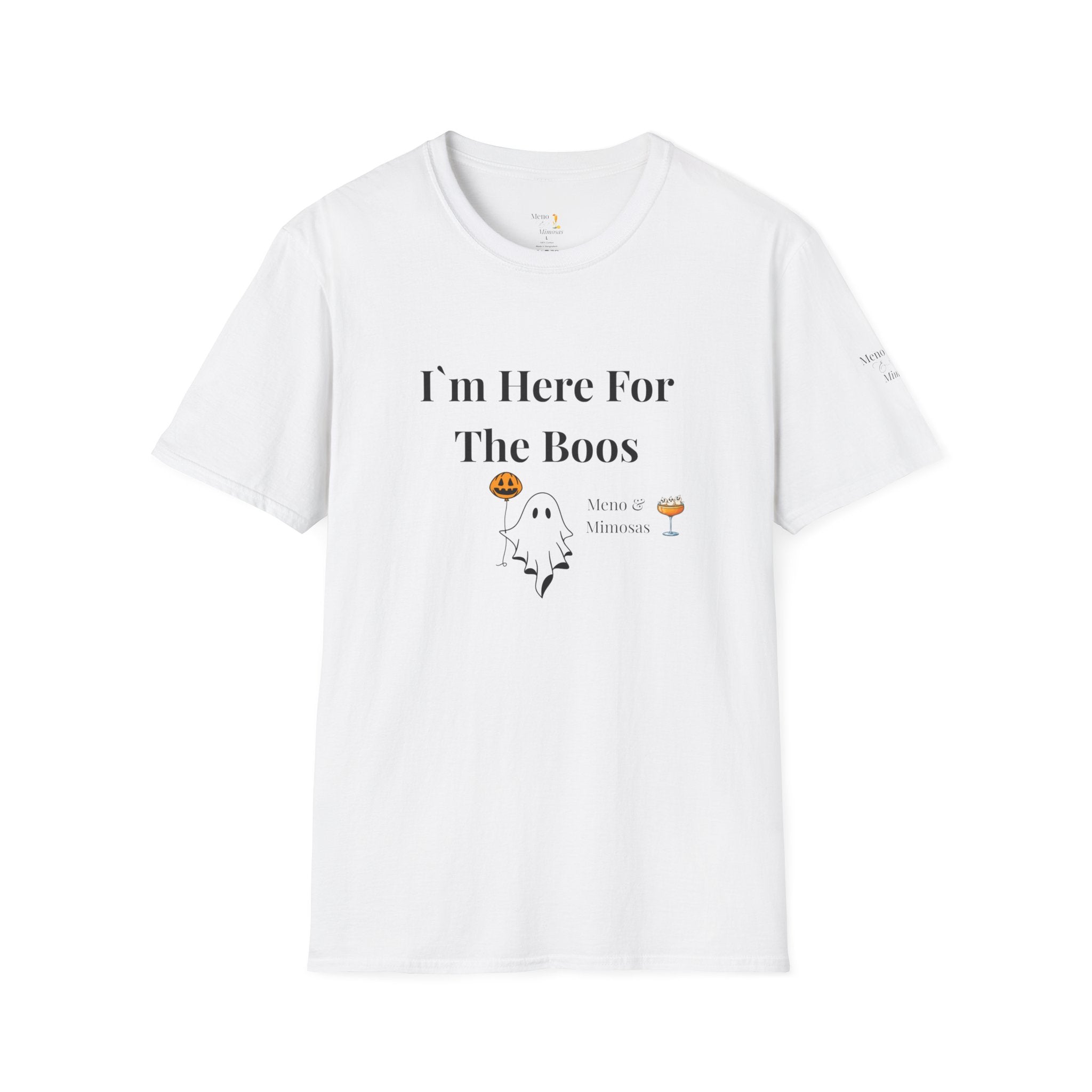 Here For The Boos - Halloween Tee from Meno & Mimosas