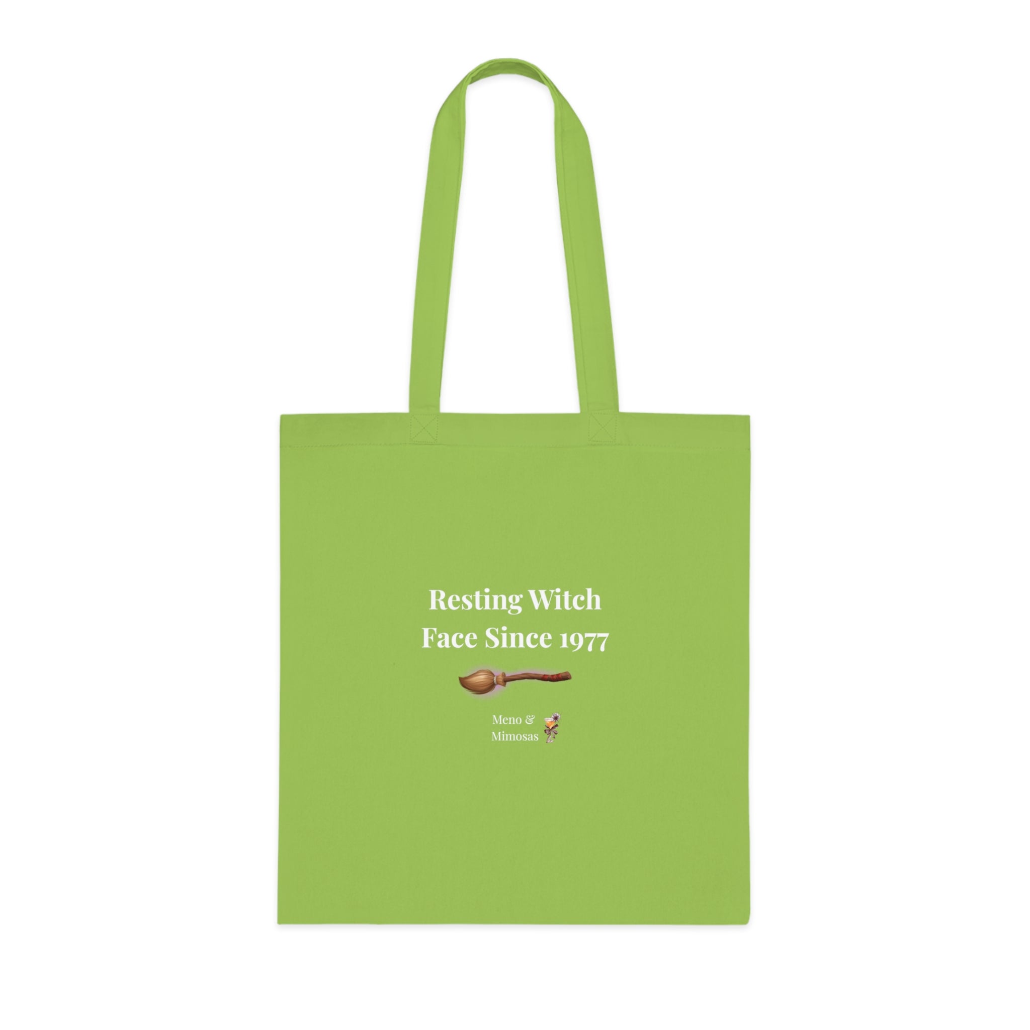 "Resting Witch Face Since 1977" Halloween Tote by Meno & Mimosas