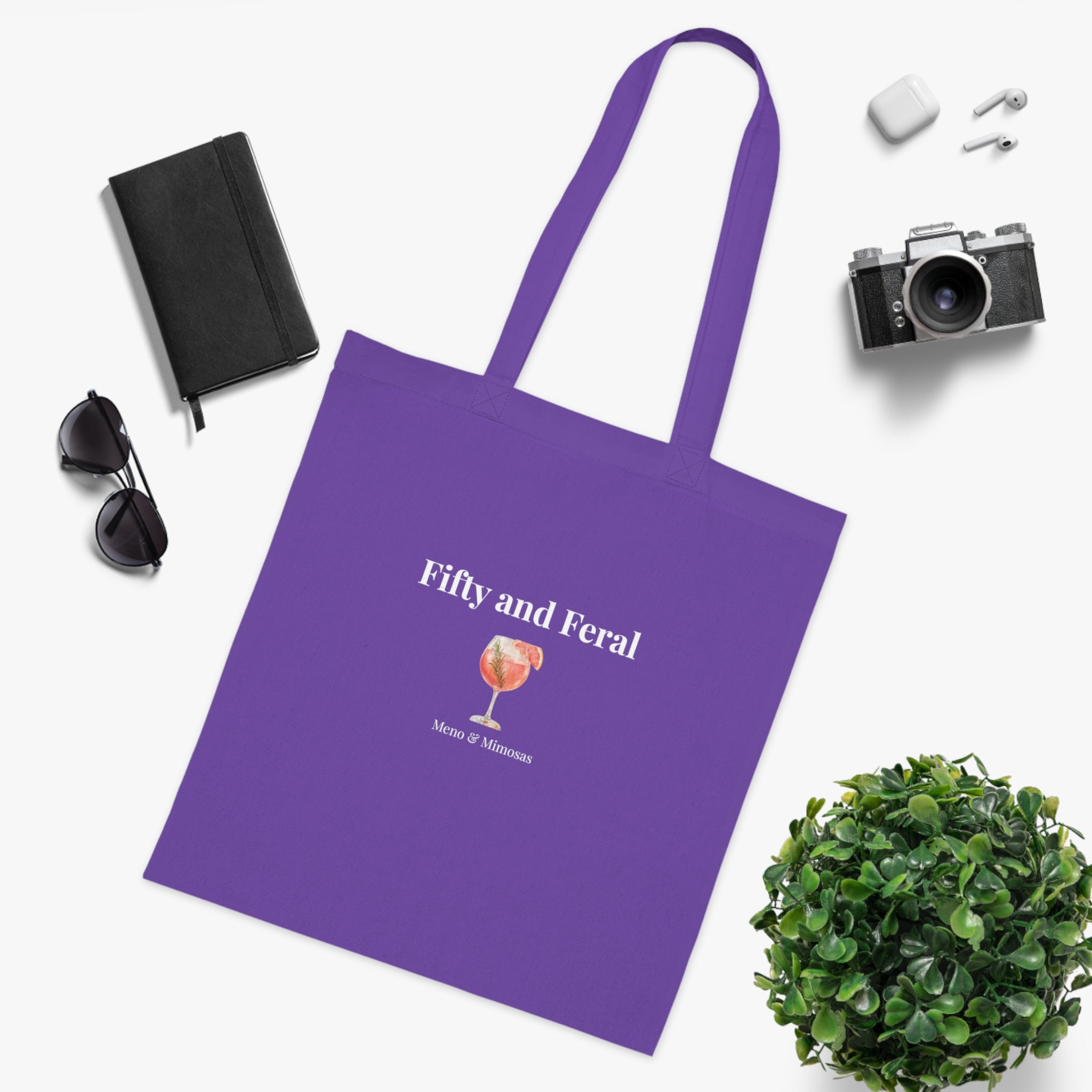 "Fifty and Feral" Tote from Meno & Mimosas
