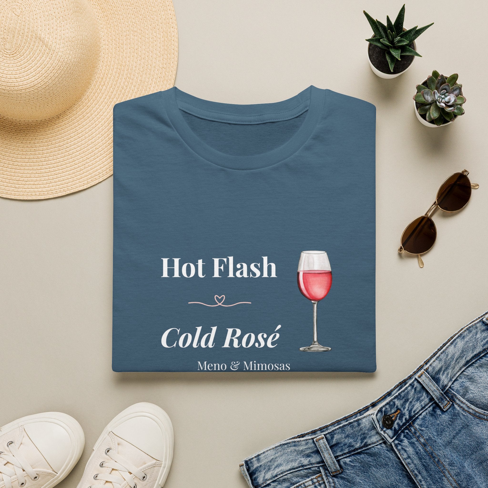 Hot Flash Cold Rosé T-Shirt - Meno & Mimosas