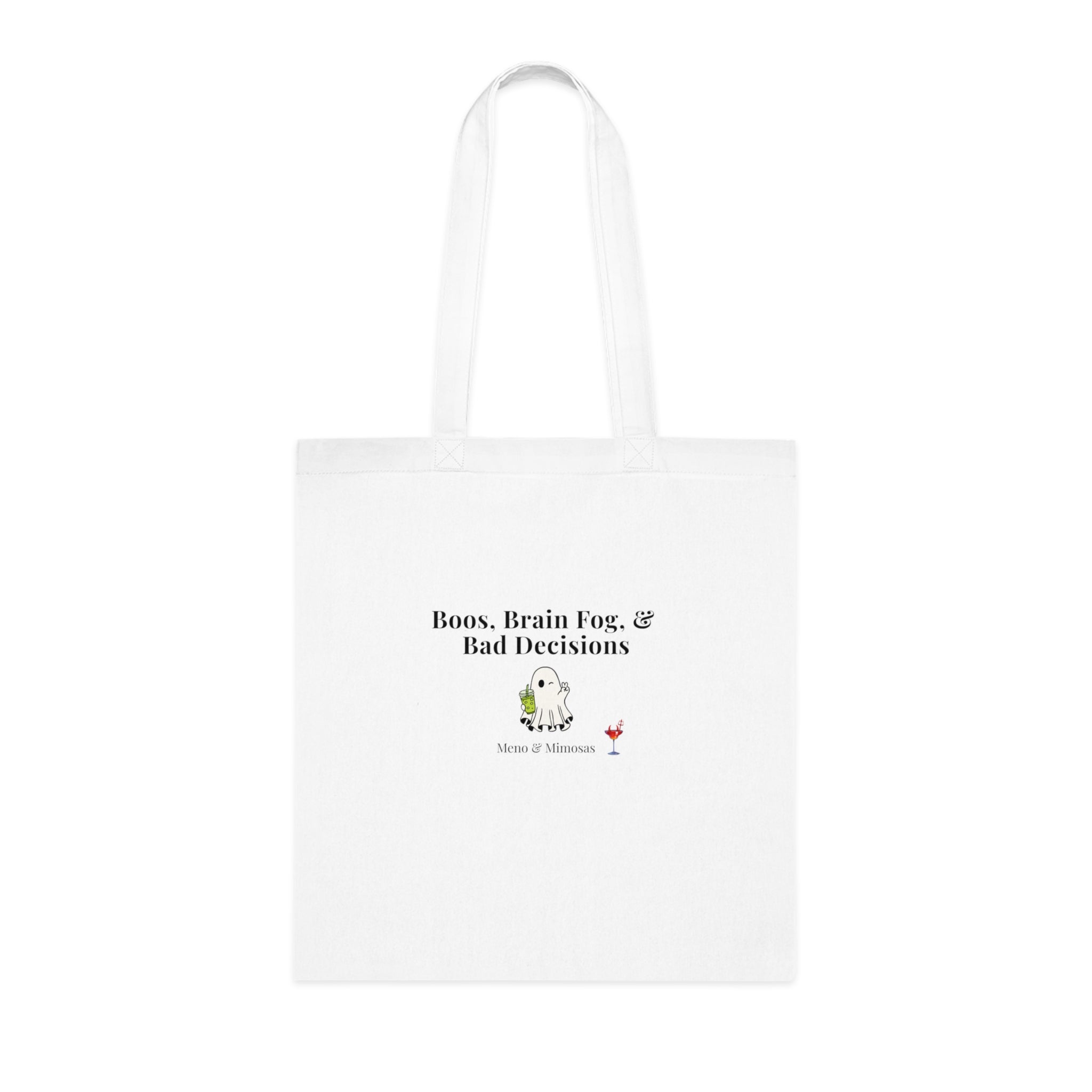 Tote Bag — "Boos, Brain Fog, & Bad Decisions" Cute Witchy Halloween Tote