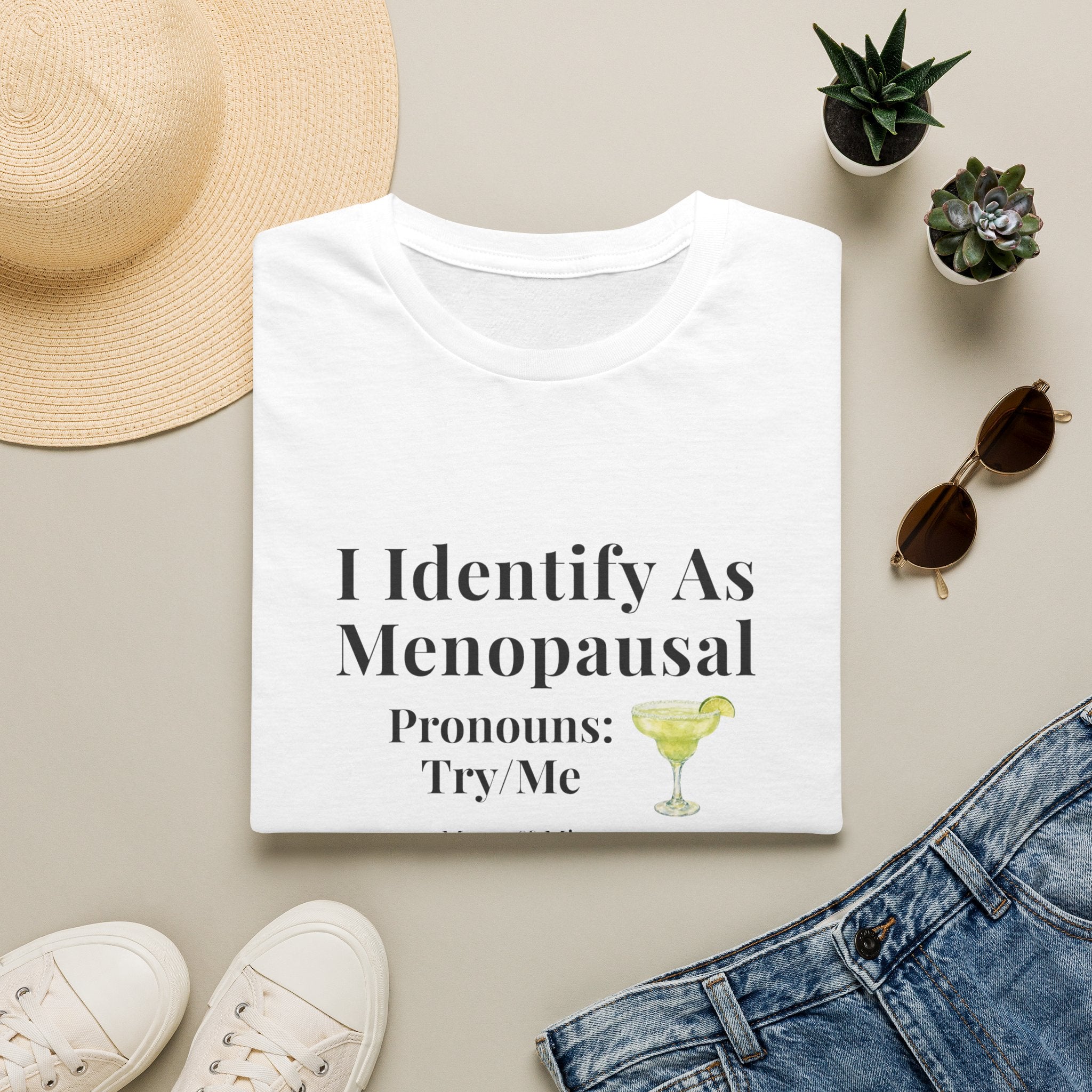 "I Identify As Menopausal" Tee by Meno & Mimosas