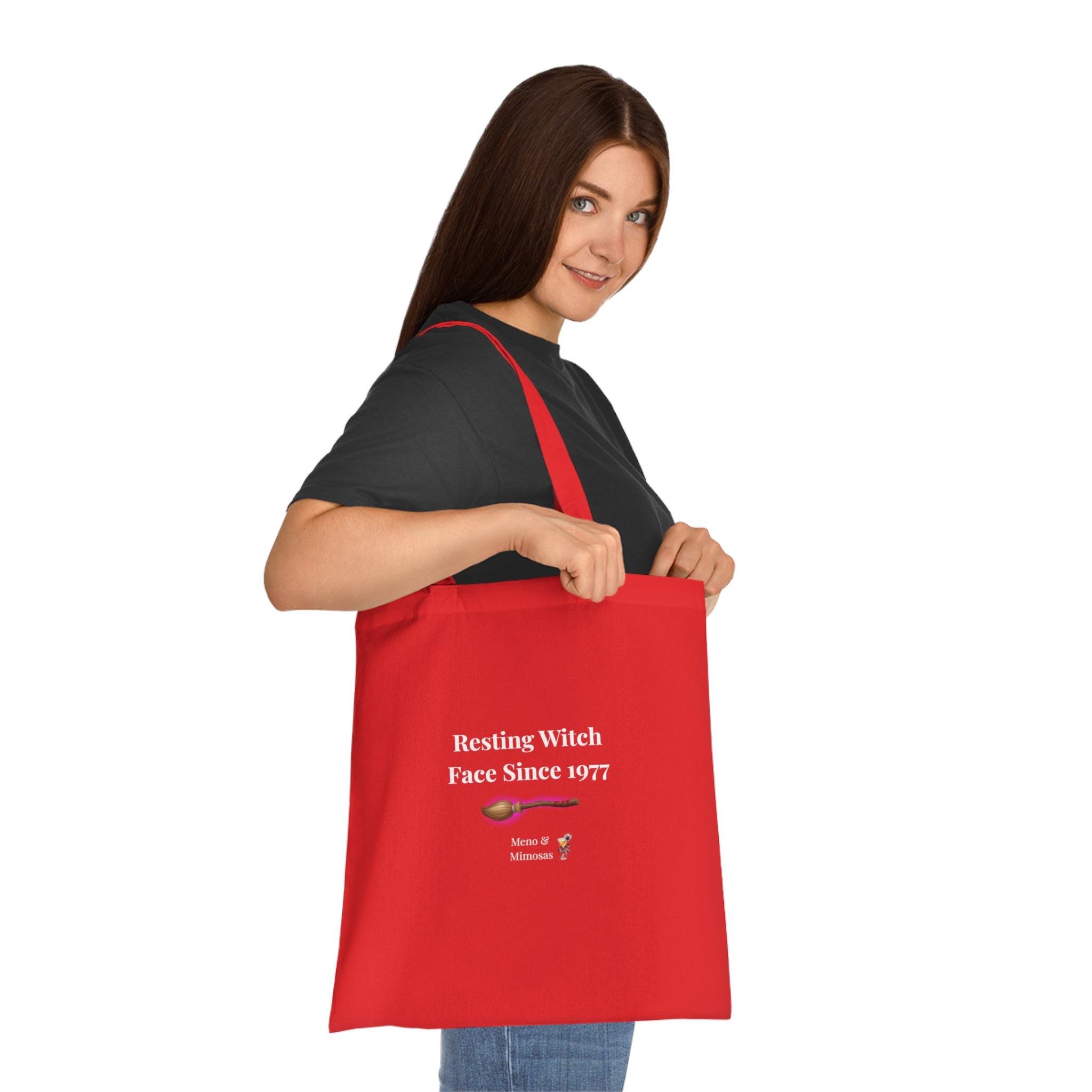 "Resting Witch Face Since 1977" Halloween Tote by Meno & Mimosas