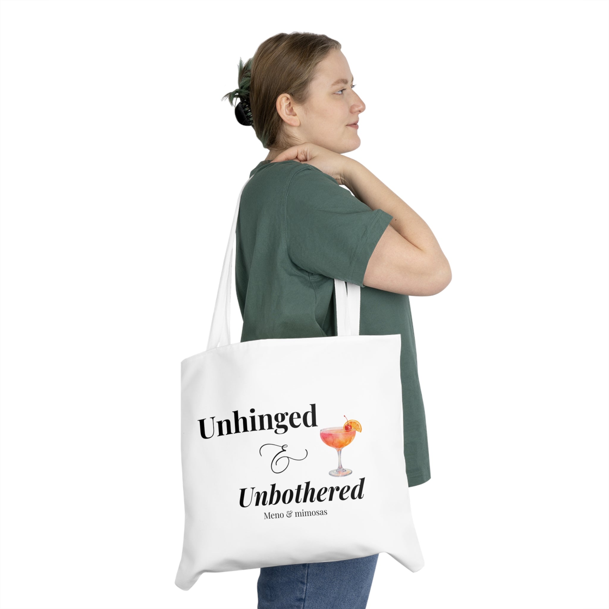 "Unhinged & Unbothered" - Shoulder Tote