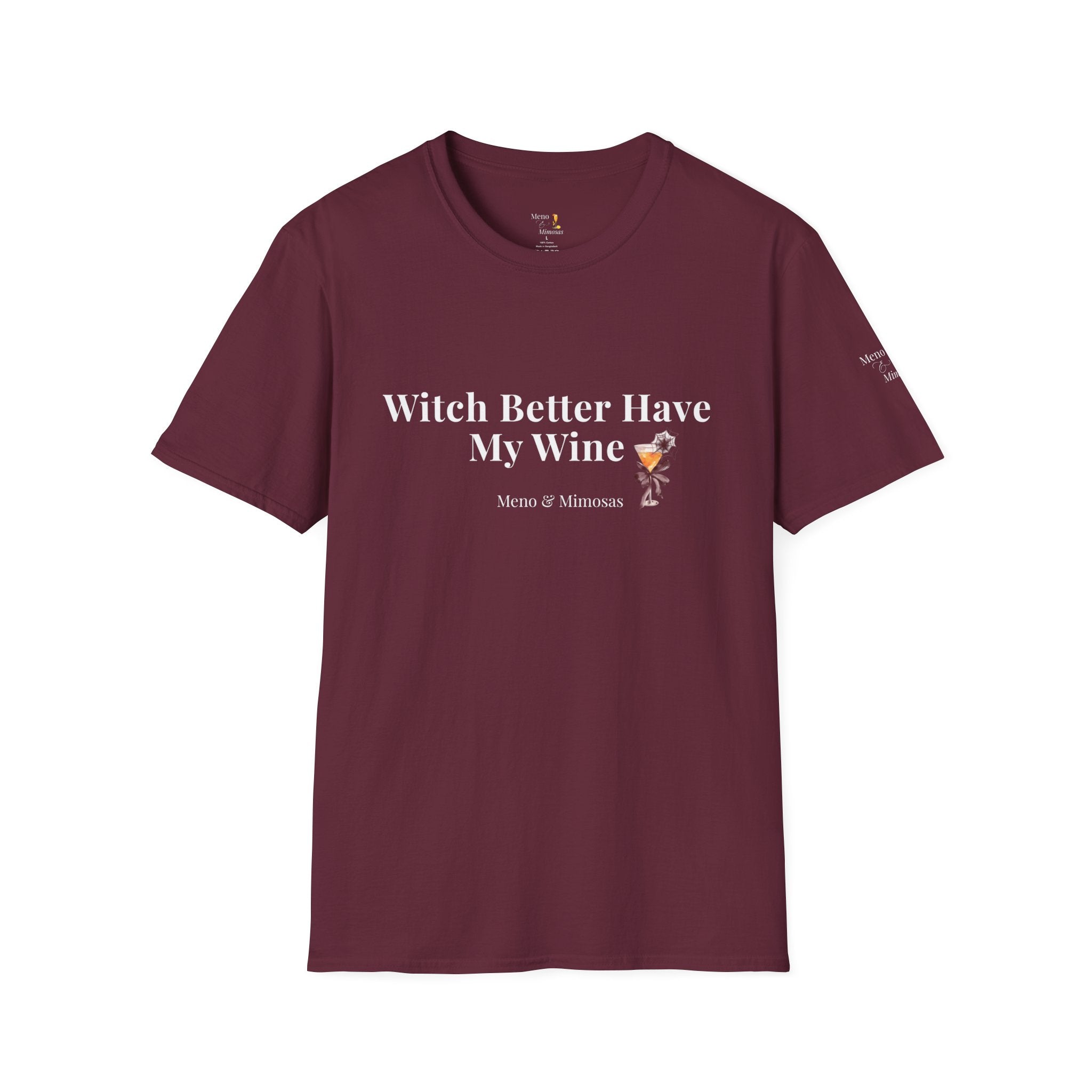 "Witch Better Have My Wine" Funny Halloween T-Shirt by Meno & Mimosas