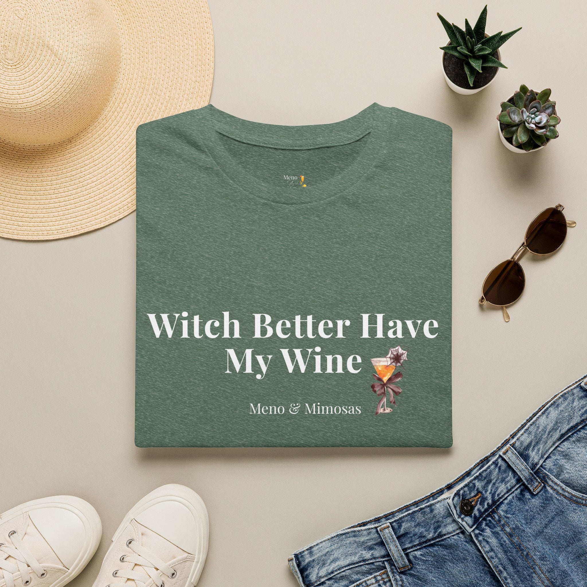 "Witch Better Have My Wine" Funny Halloween T-Shirt by Meno & Mimosas
