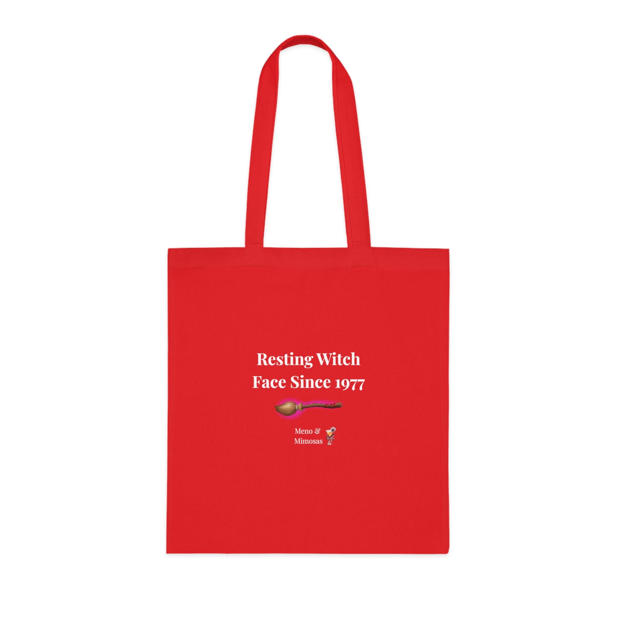 "Resting Witch Face Since 1977" Halloween Tote by Meno & Mimosas