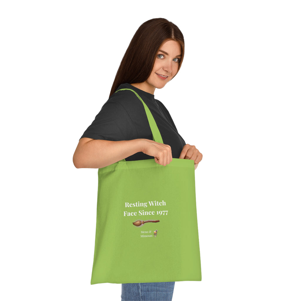 "Resting Witch Face Since 1977" Halloween Tote by Meno & Mimosas