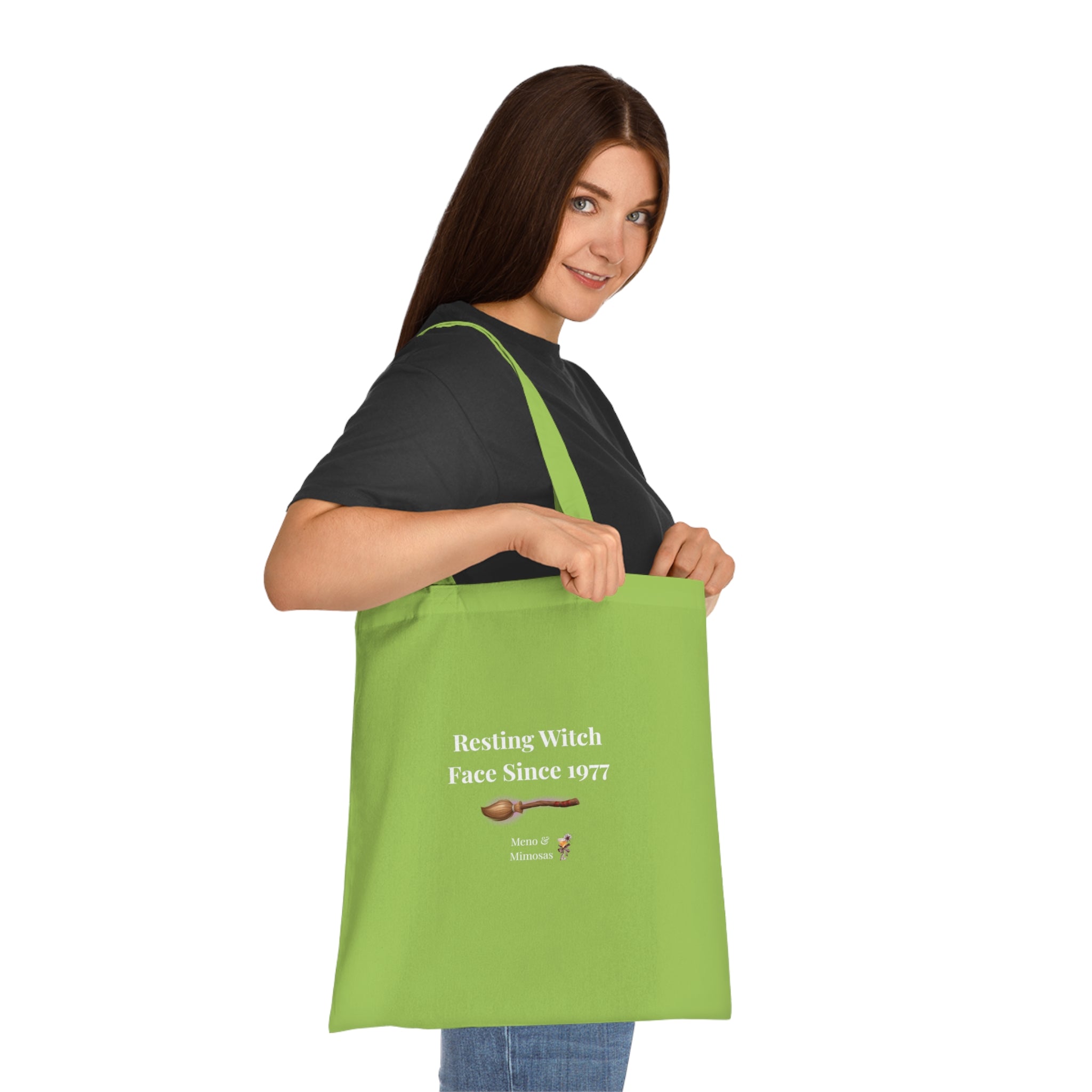 "Resting Witch Face Since 1977" Halloween Tote by Meno & Mimosas