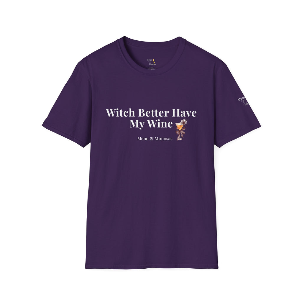 "Witch Better Have My Wine" Funny Halloween T-Shirt by Meno & Mimosas