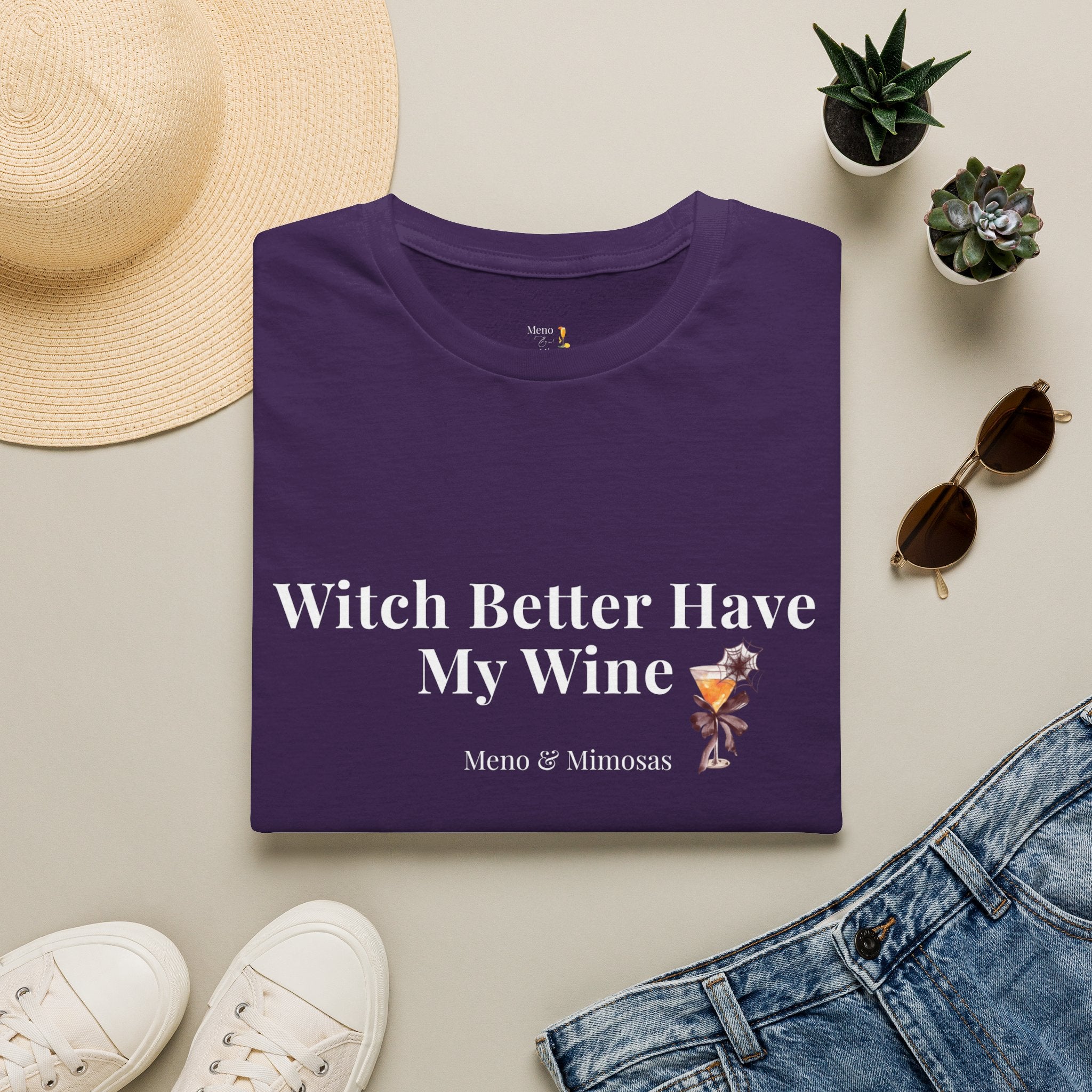 "Witch Better Have My Wine" Funny Halloween T-Shirt by Meno & Mimosas